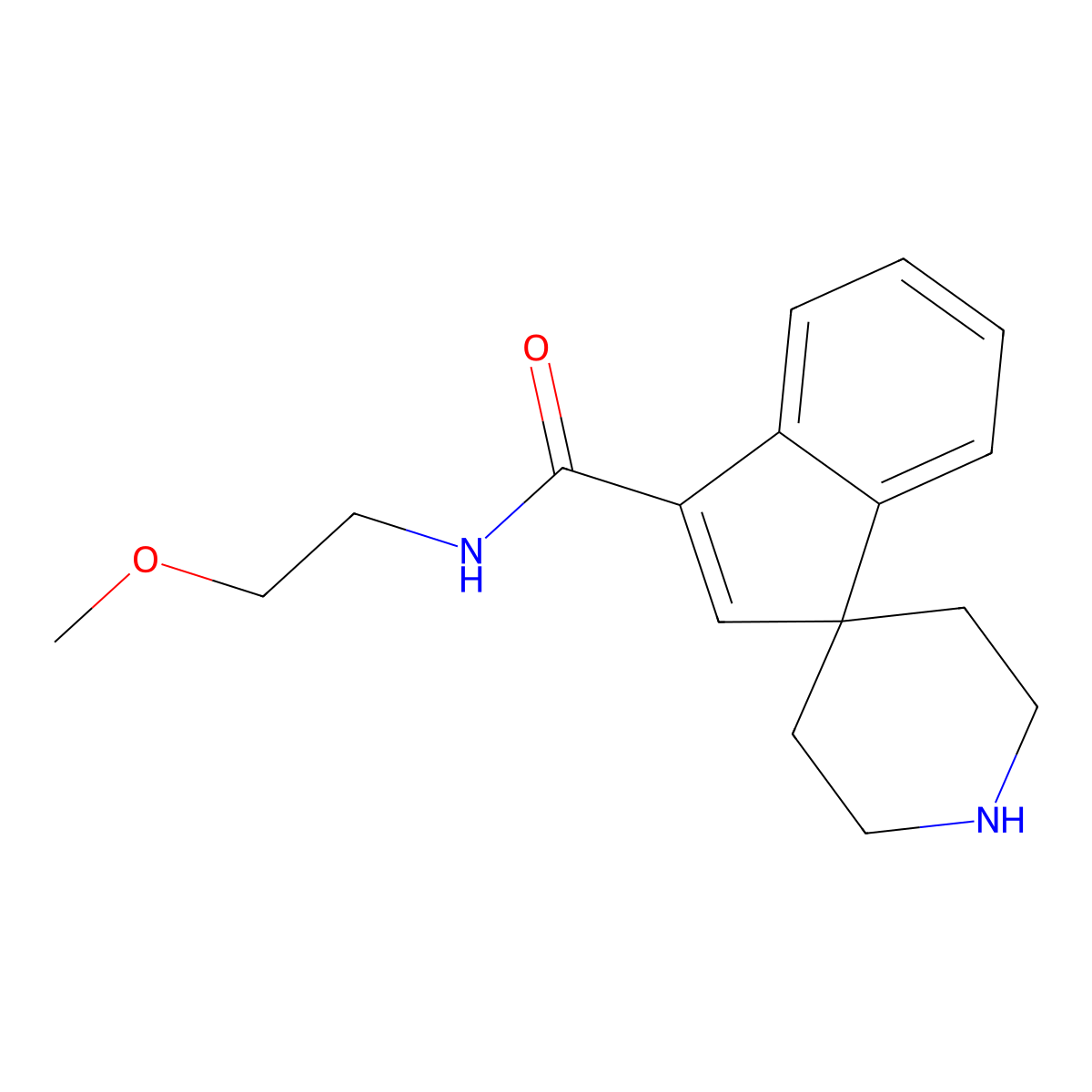 N-(2-Methoxyethyl)spiro[indene-1,4'-piperidine]-3-carboxamide molecular structure, CAS 1422062-21-2