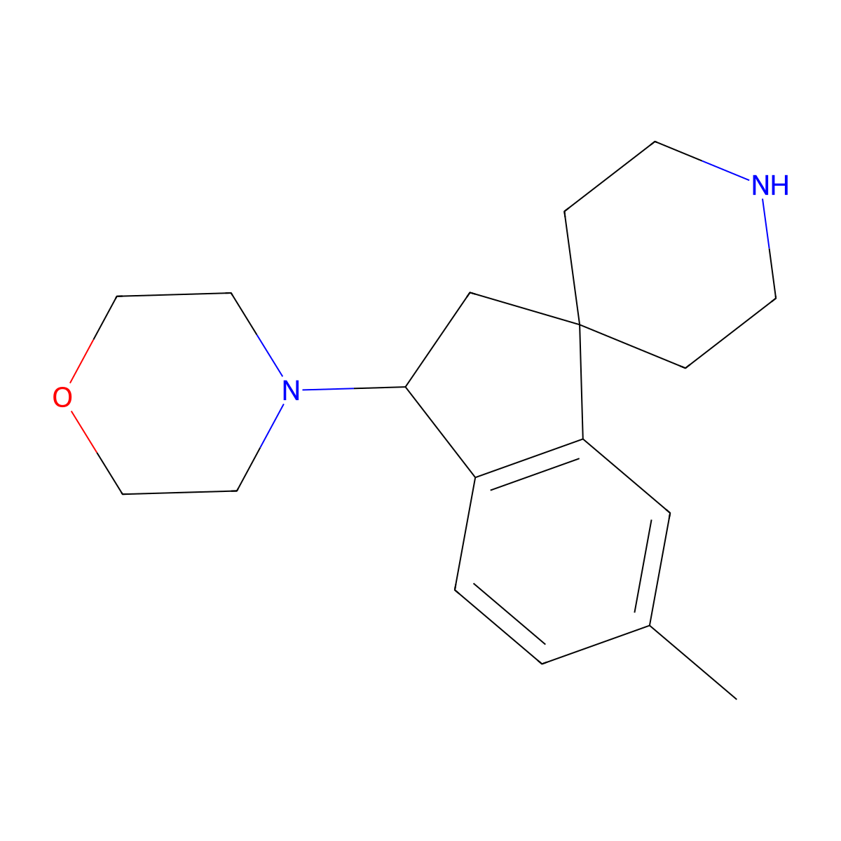 4-(6-Methyl-2,3-dihydrospiro[indene-1,4'-piperidine]-3-yl)morpholine molecular structure, CAS 1422062-31-4