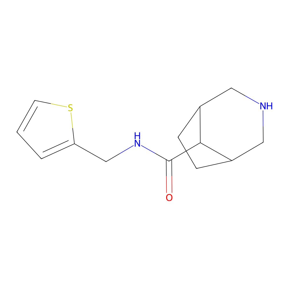 N-(Thiophen-2-ylmethyl)-3-azabicyclo[3.2.1]octane-8-carboxamide molecular structure, CAS 1422062-33-6