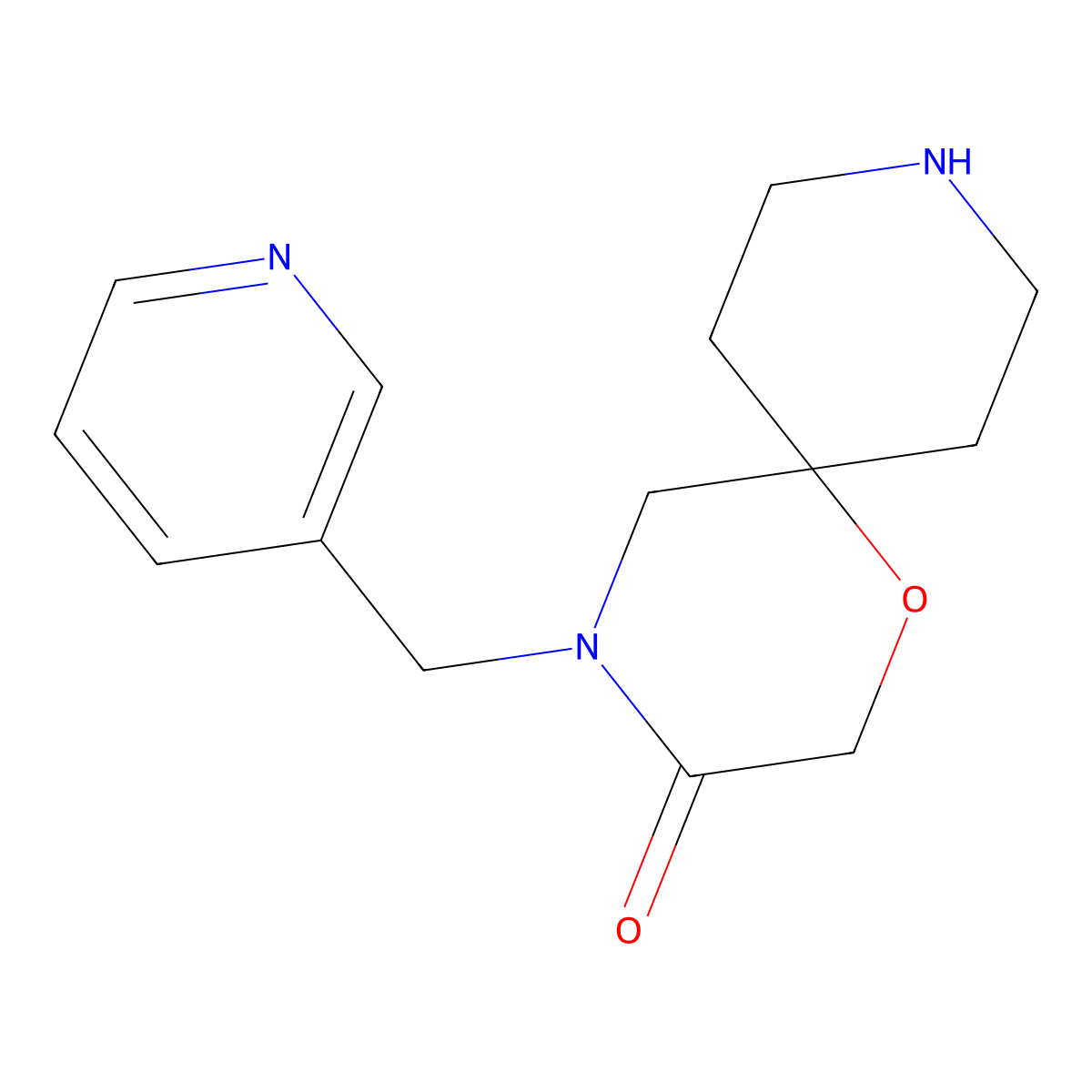 4-(Pyridin-3-Ylmethyl)-1-Oxa-4,9-Diazaspiro[5.5]Undecan-3-One molecular structure, CAS 1422062-34-7