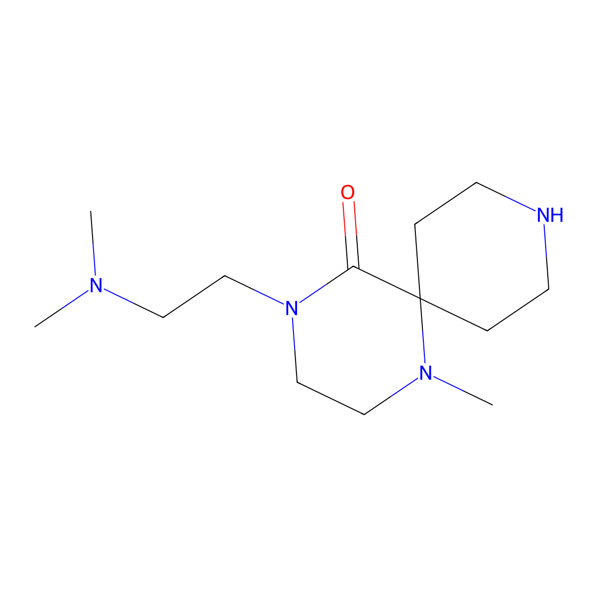 4-(2-(Dimethylamino)ethyl)-1-methyl-1,4,9-triazaspiro[5.5]undecan-5-one molecular structure, CAS 1422062-38-1