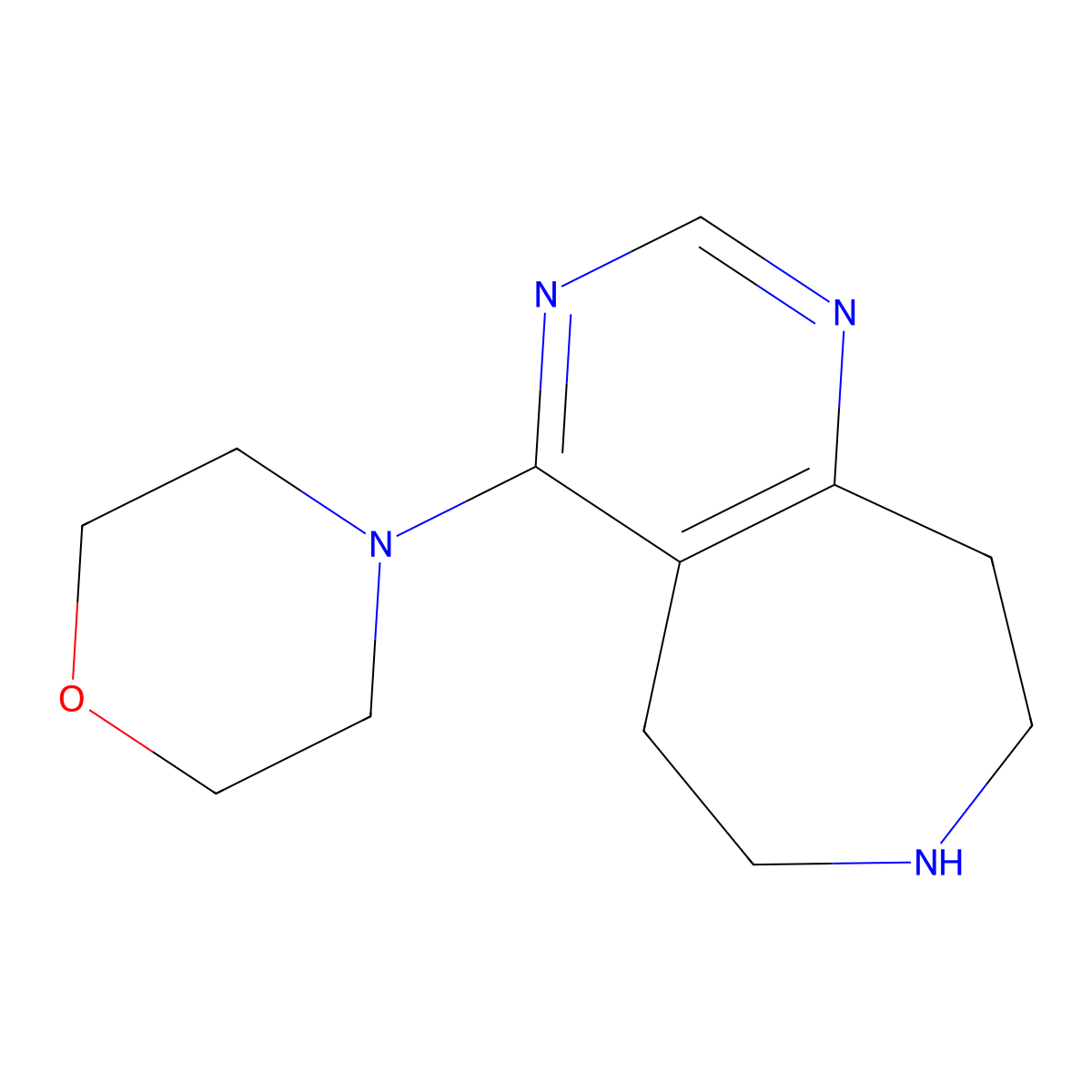 4-(6,7,8,9-Tetrahydro-5H-pyrimido[4,5-d]azepin-4-yl)morpholine molecular structure, CAS 1422062-47-2