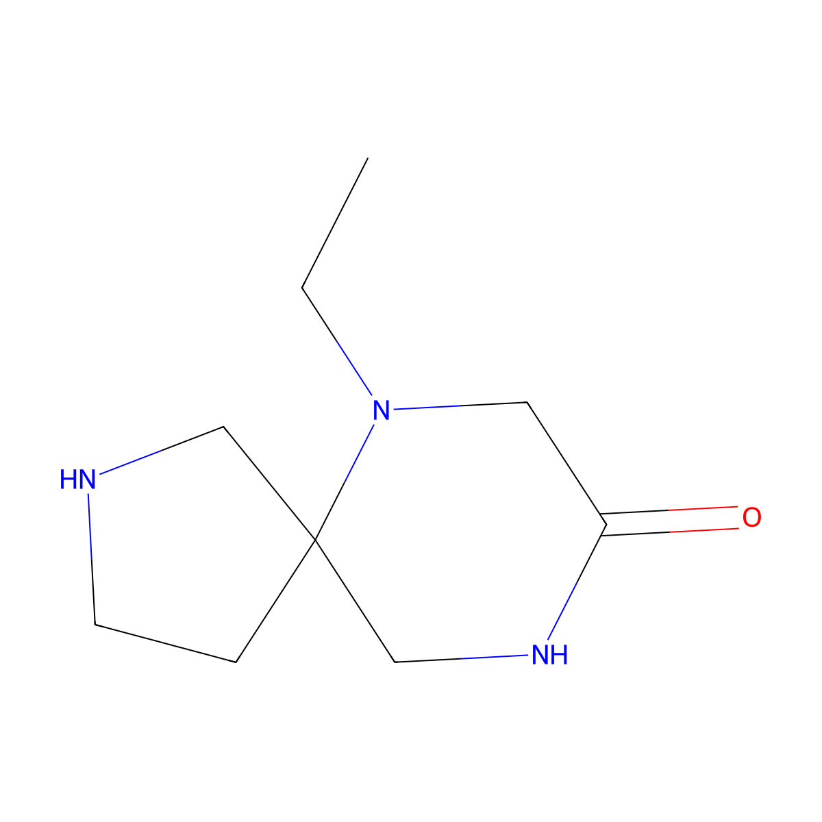 6-Ethyl-2,6,9-triazaspiro[4.5]decan-8-one molecular structure, CAS 1422062-48-3