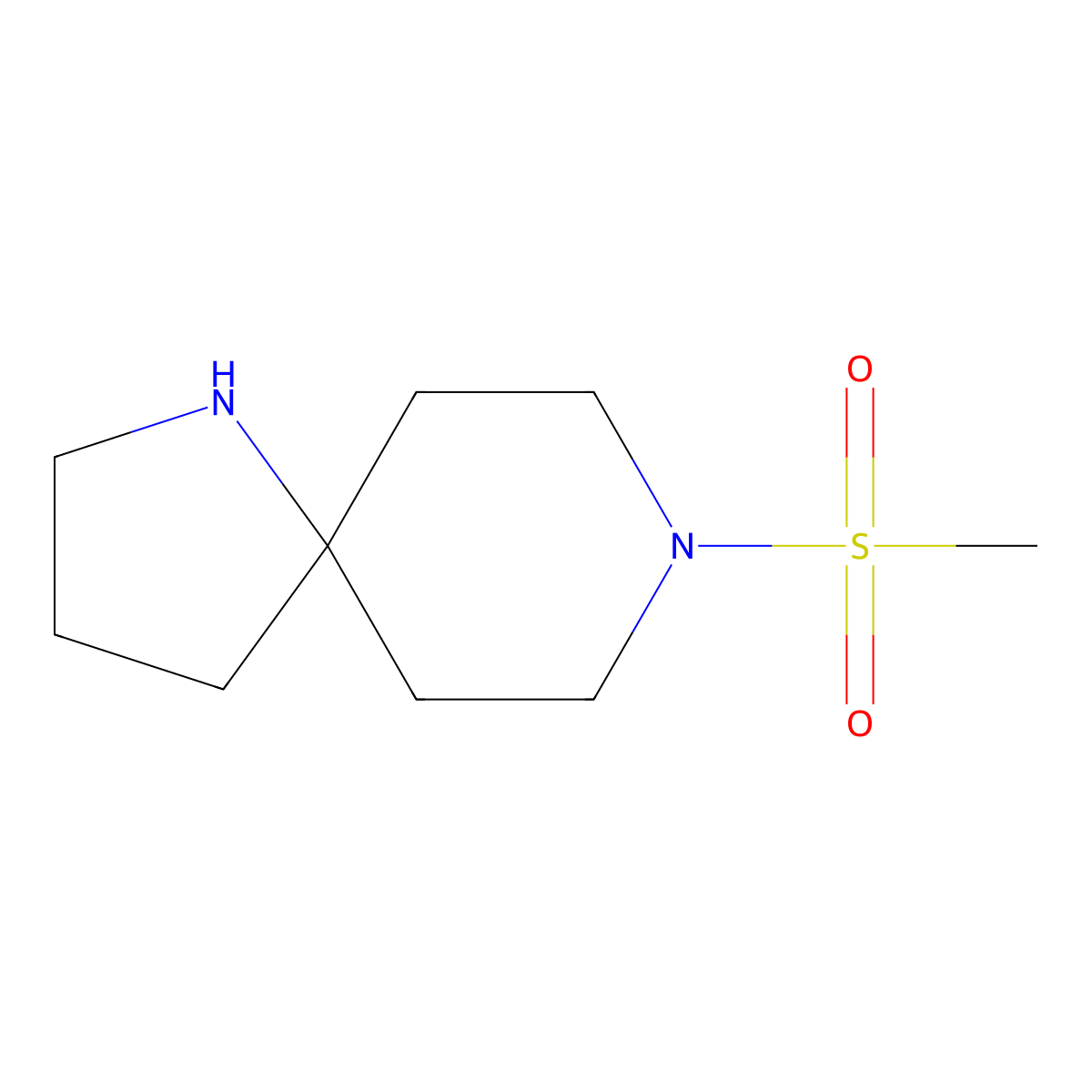 8-(Methylsulfonyl)-1,8-diazaspiro[4.5]decane molecular structure, CAS 1422062-53-0