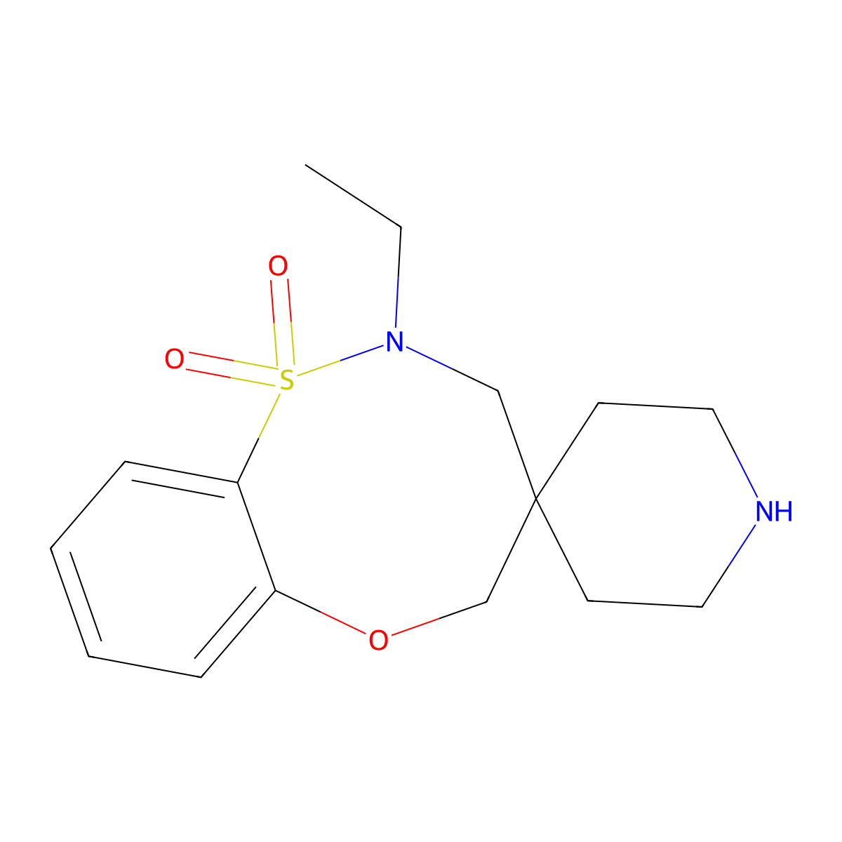 2-Ethyl-3,5-Dihydro-2H-Spiro[Benzo[B][1,4,5]Oxathiazocine-4,4'-Piperidine] 1,1-Dioxide molecular structure, CAS 1422062-56-3