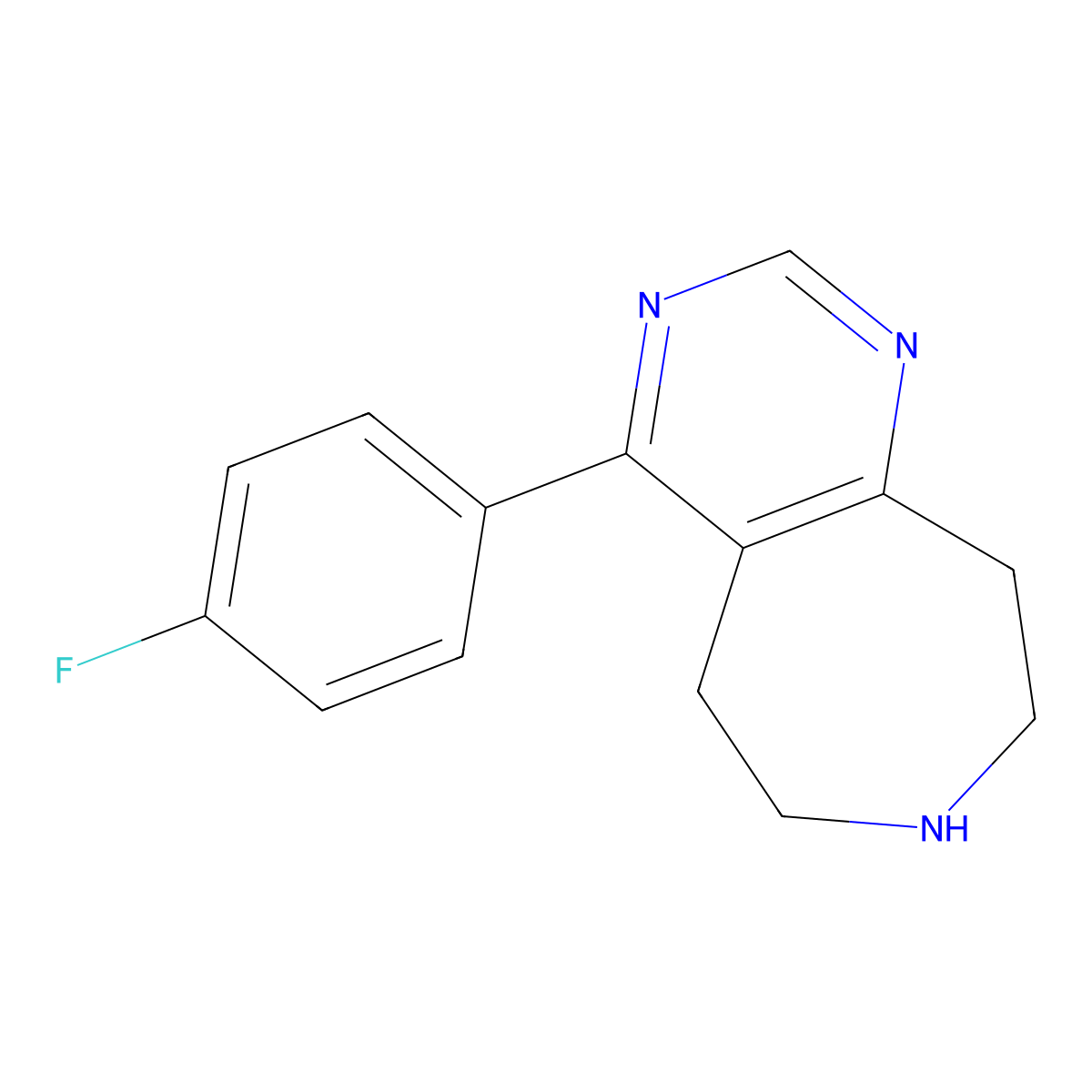 4-(4-Fluorophenyl)-6,7,8,9-Tetrahydro-5H-Pyrimido[4,5-D]Azepine molecular structure, CAS 1422062-62-1