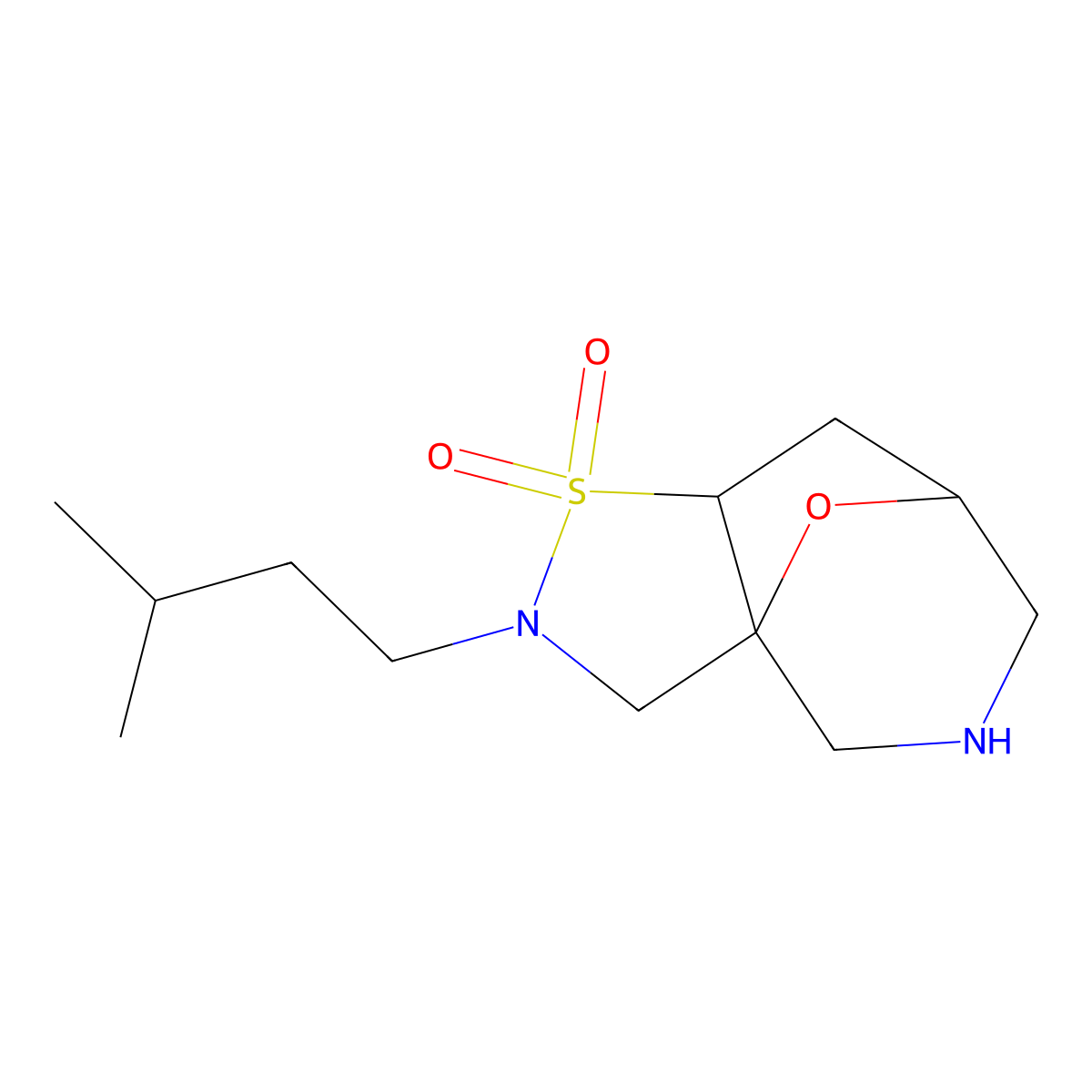 Rel-(3As,7R,8As)-2-Isopentyloctahydro-3A,7-Epoxyisothiazolo[4,5-C]Azepine 1,1-Dioxide molecular structure, CAS 1422062-68-7