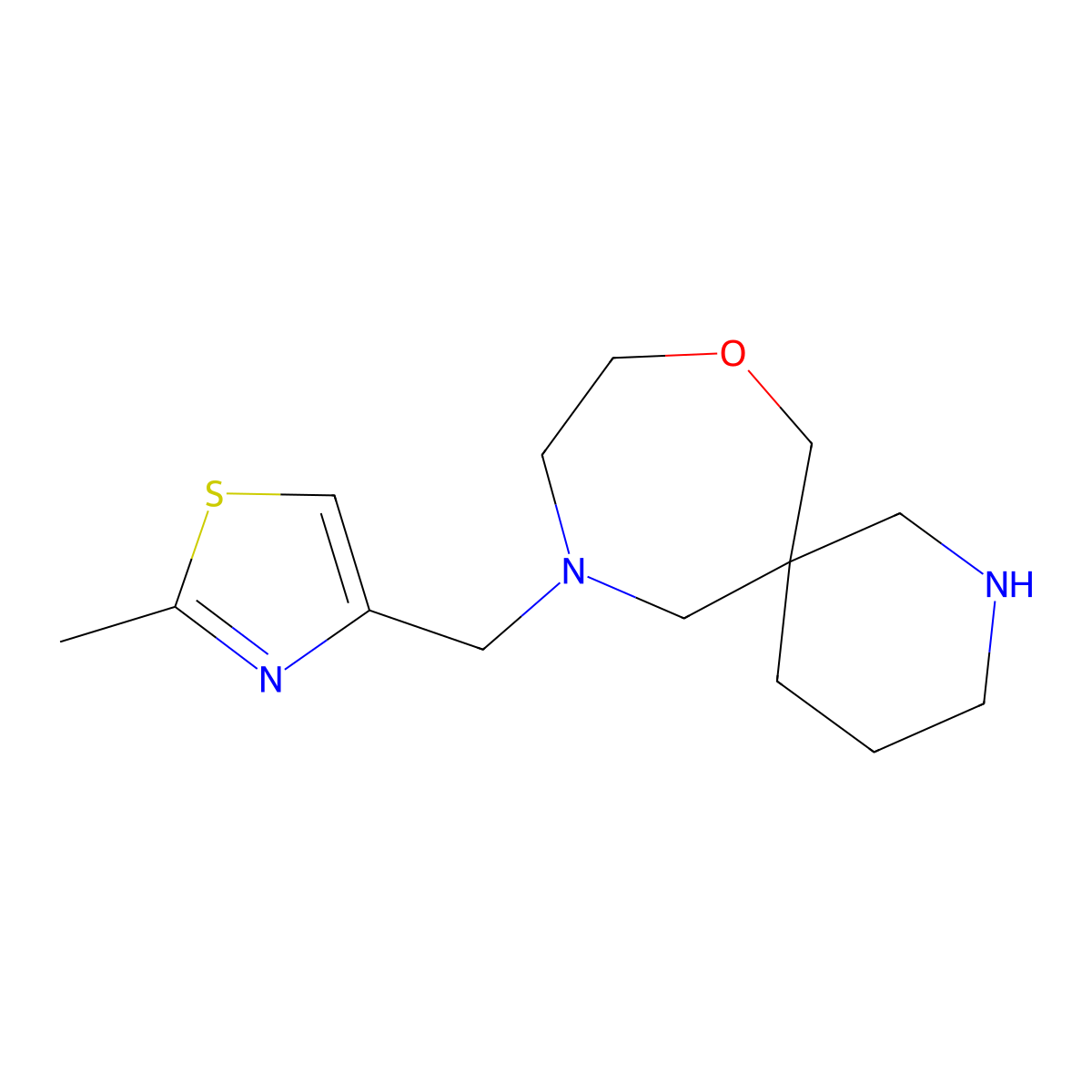 11-((2-Methylthiazol-4-Yl)Methyl)-8-Oxa-2,11-Diazaspiro[5.6]Dodecane molecular structure, CAS 1422062-71-2