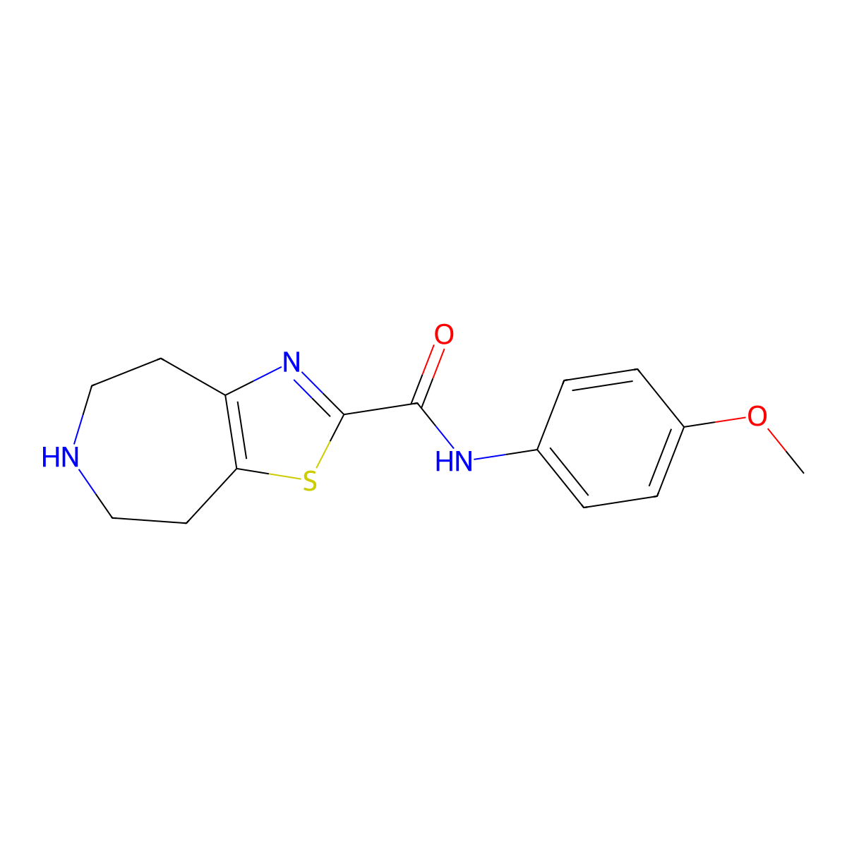 N-(4-Methoxyphenyl)-5,6,7,8-Tetrahydro-4H-Thiazolo[4,5-D]Azepine-2-Carboxamide molecular structure, CAS 1422062-77-8