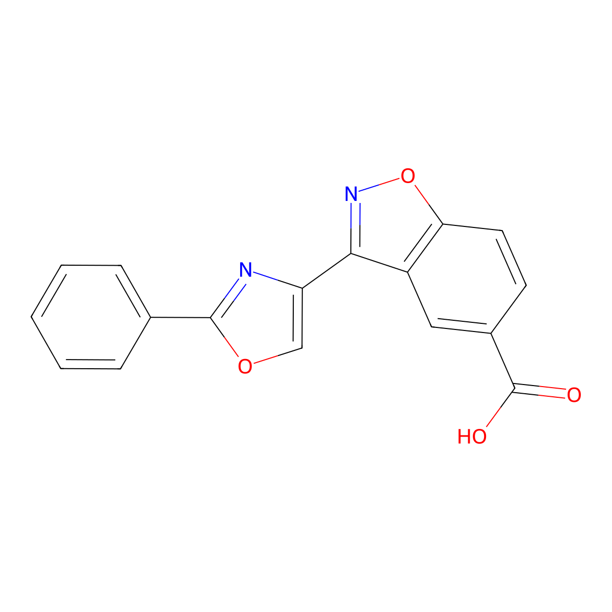 3-(2-Phenyloxazol-4-yl)benzo[d]isoxazole-5-carboxylic acid molecular structure, CAS 1422062-93-8
