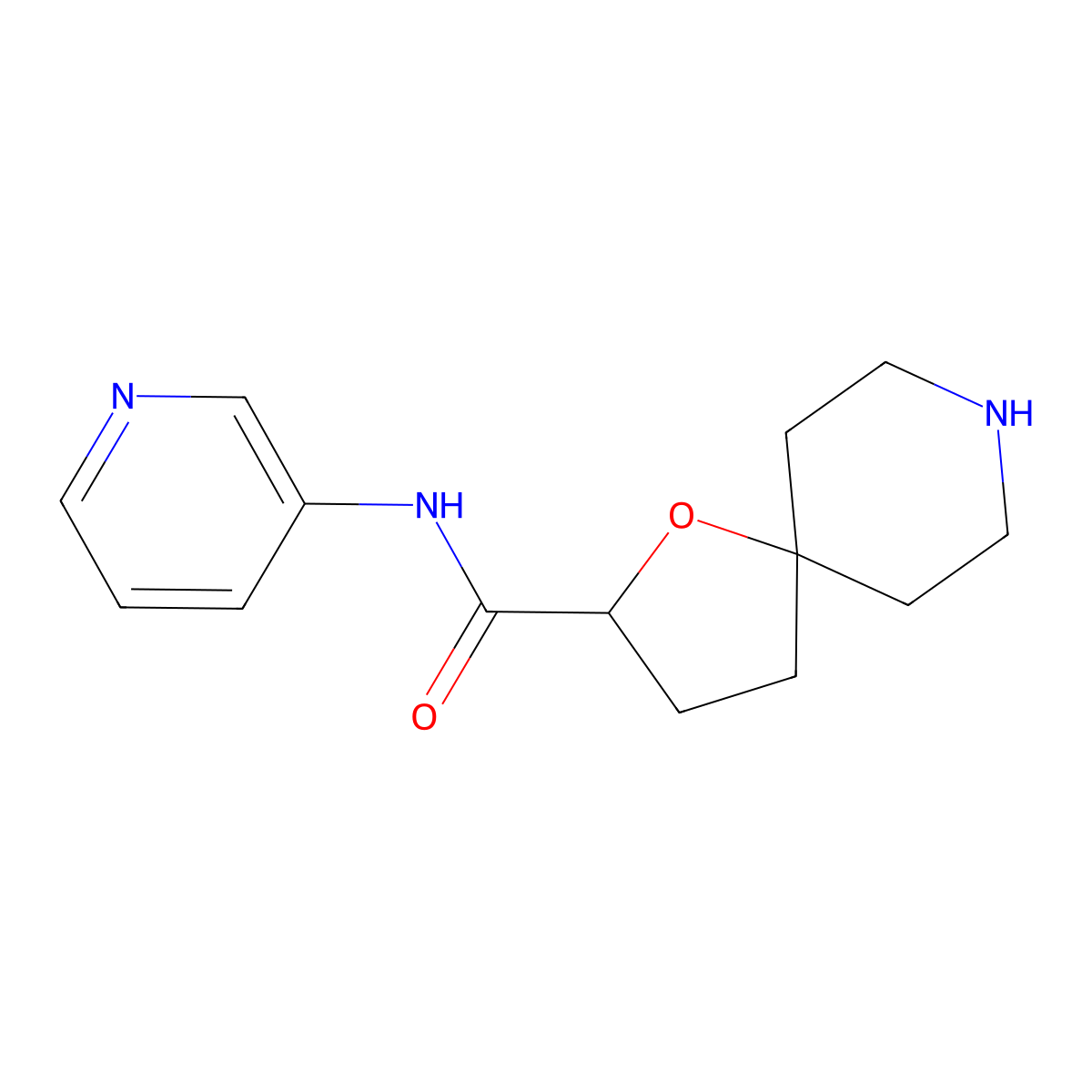N-(Pyridin-3-yl)-1-oxa-8-azaspiro[4.5]decane-2-carboxamide molecular structure, CAS 1422063-16-8