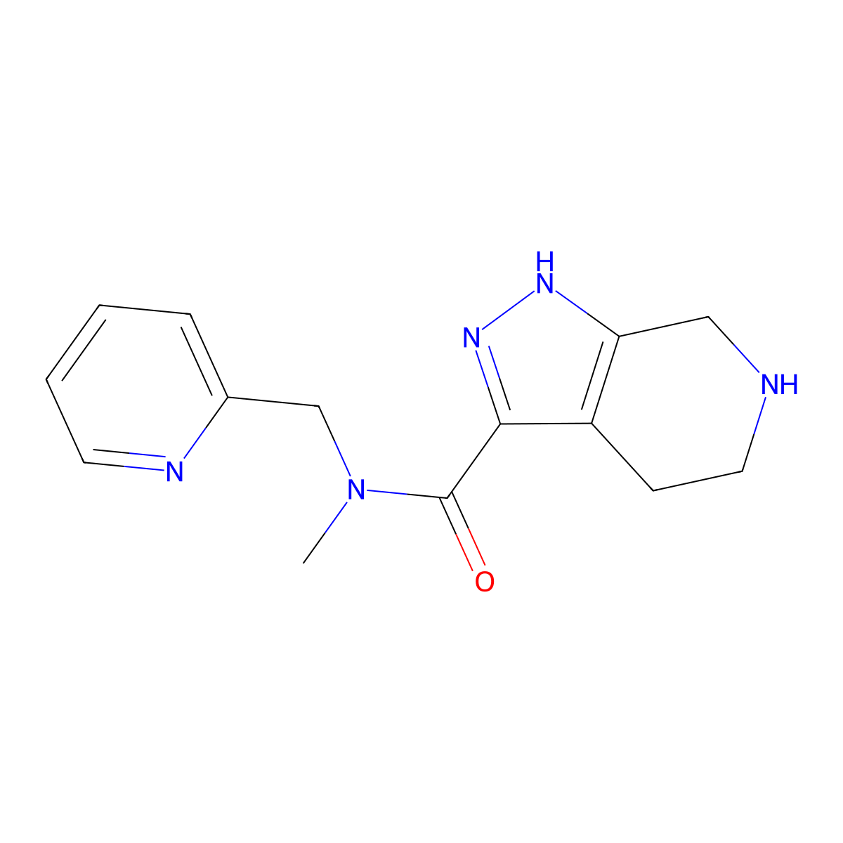 N-Methyl-N-(pyridin-2-ylmethyl)-4,5,6,7-tetrahydro-1H-pyrazolo[3,4-c]pyridine-3-carboxamide molecular structure, CAS 1422063-19-1
