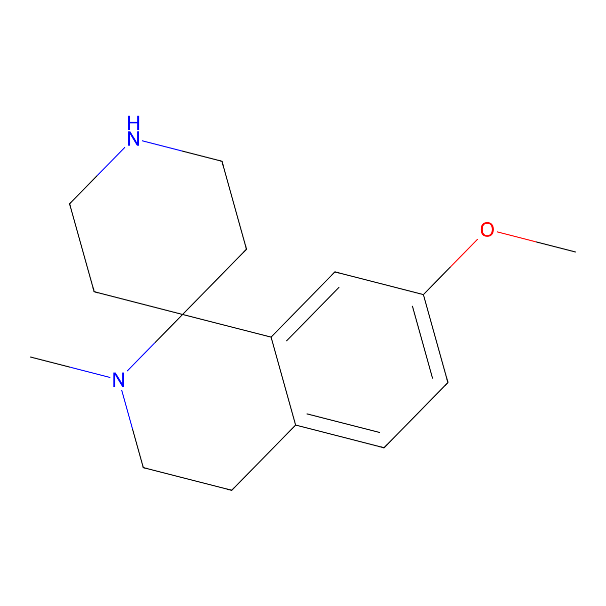 7-Methoxy-2-methyl-3,4-dihydro-2H-spiro[isoquinoline-1,4'-piperidine] molecular structure, CAS 1422063-30-6