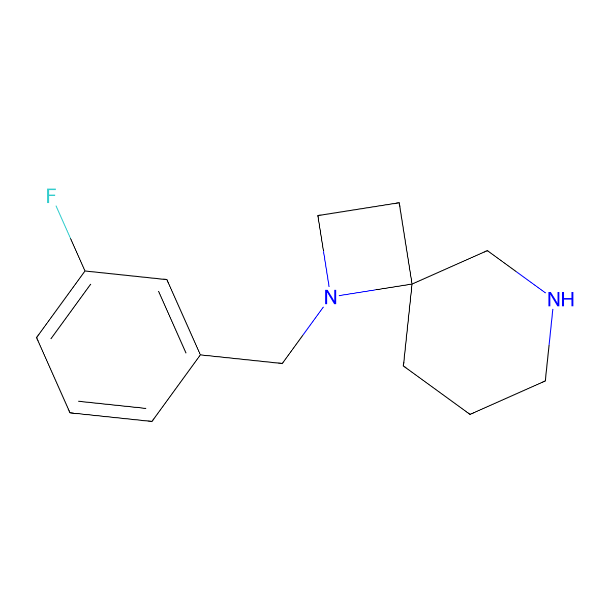 1-(3-Fluorobenzyl)-1,6-diazaspiro[3.5]nonane molecular structure, CAS 1422063-36-2