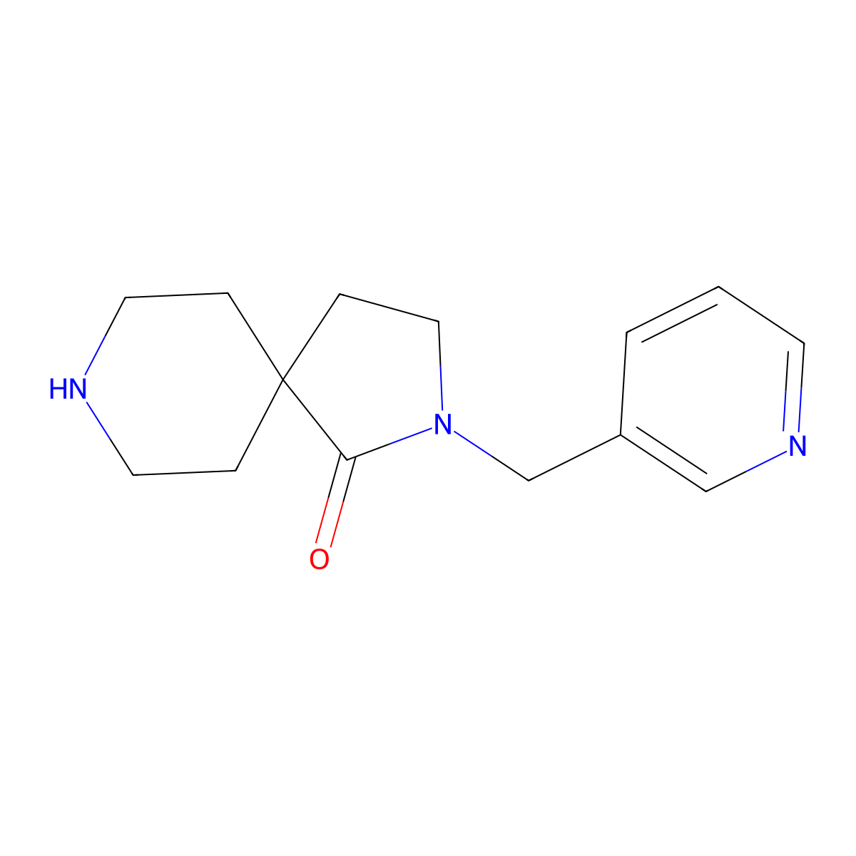 2-(Pyridin-3-ylmethyl)-2,8-diazaspiro[4.5]decan-1-one molecular structure, CAS 1422063-40-8