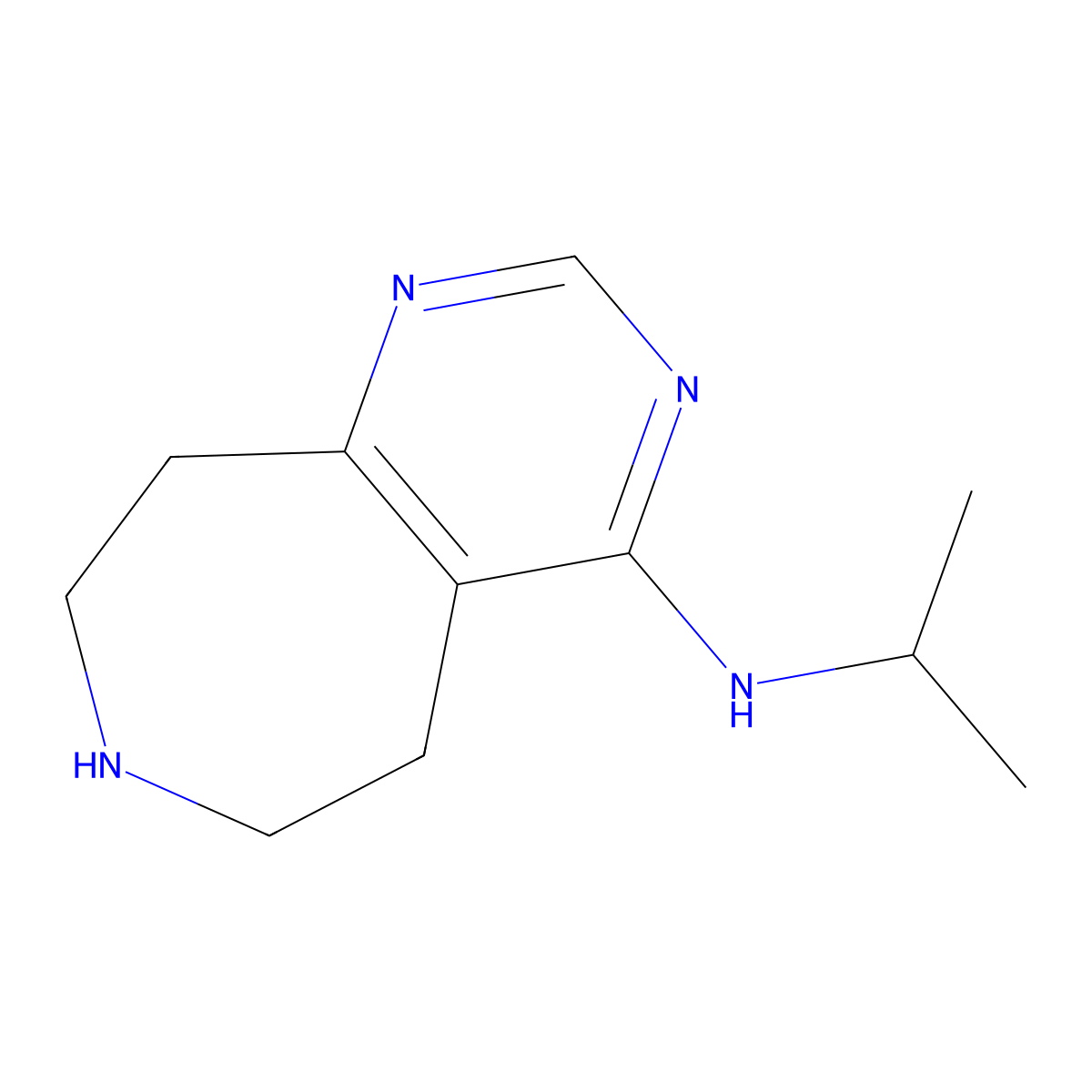 N-Isopropyl-6,7,8,9-Tetrahydro-5H-Pyrimido[4,5-D]Azepin-4-Amine molecular structure, CAS 1422063-41-9