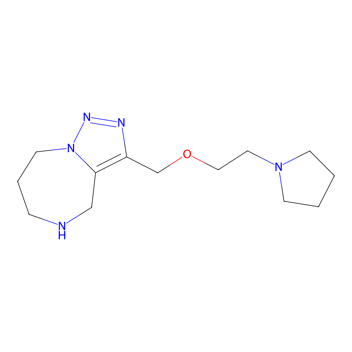 3-((2-(Pyrrolidin-1-Yl)Ethoxy)Methyl)-5,6,7,8-Tetrahydro-4H-[1,2,3]Triazolo[1,5-A][1,4]Diazepine molecular structure, CAS 1422063-47-5