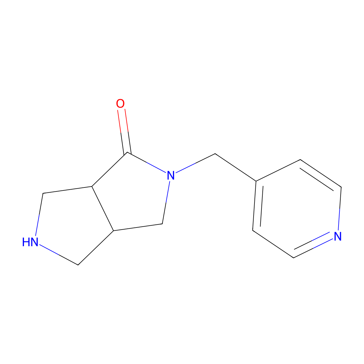(3aS,6aR)-2-(pyridin-4-ylmethyl)hexahydropyrrolo[3,4-c]pyrrol-1(2H)-one molecular structure, CAS 1422063-52-2