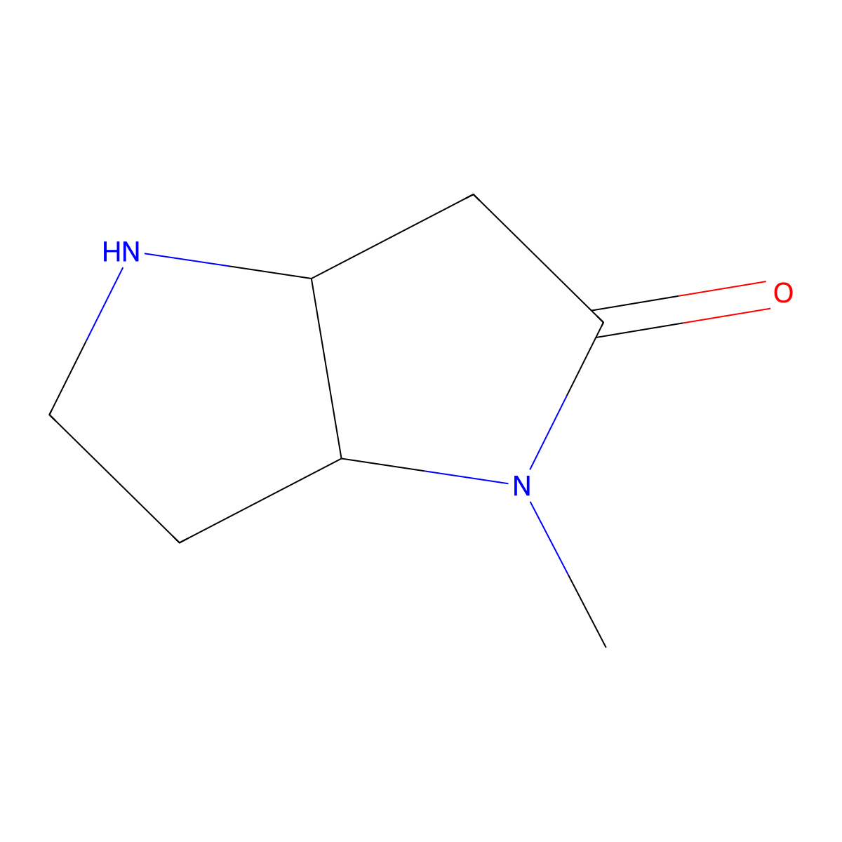 rel-(3aR,6aR)-1-methylhexahydropyrrolo[3,2-b]pyrrol-2(1H)-one molecular structure, CAS 1422063-60-2
