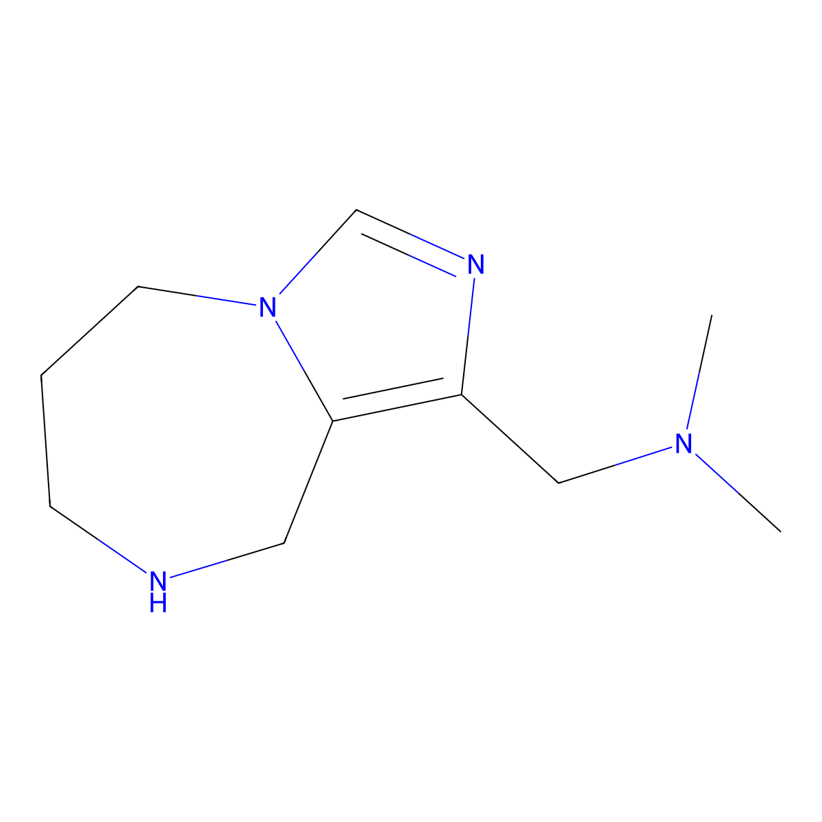 N,N-dimethyl-1-(6,7,8,9-tetrahydro-5H-imidazo[1,5-a][1,4]diazepin-1-yl)methanamine molecular structure, CAS 1422063-61-3