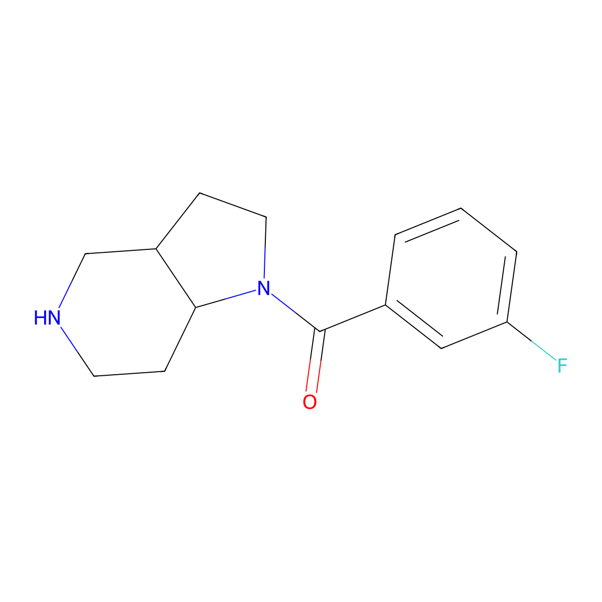 (3-Fluorophenyl)(octahydro-1H-pyrrolo[3,2-c]pyridin-1-yl)methanone molecular structure, CAS 1422063-63-5