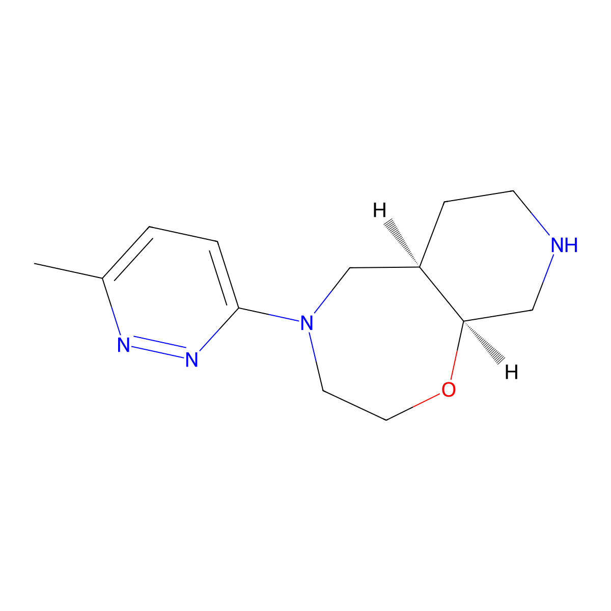 (5aR,9aS)-4-(6-methylpyridazin-3-yl)-3,5,5a,6,7,8,9,9a-octahydro-2H-pyrido[4,3-f][1,4]oxazepine molecular structure, CAS 1422063-67-9