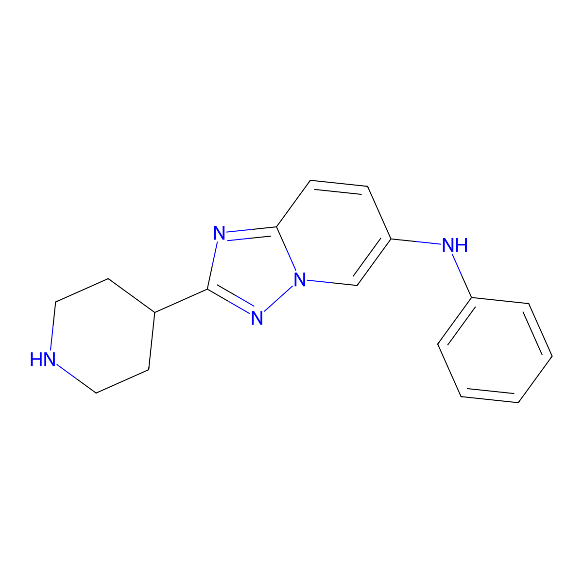 N-Phenyl-2-(piperidin-4-yl)-[1,2,4]triazolo[1,5-a]pyridin-6-amine molecular structure, CAS 1422063-69-1