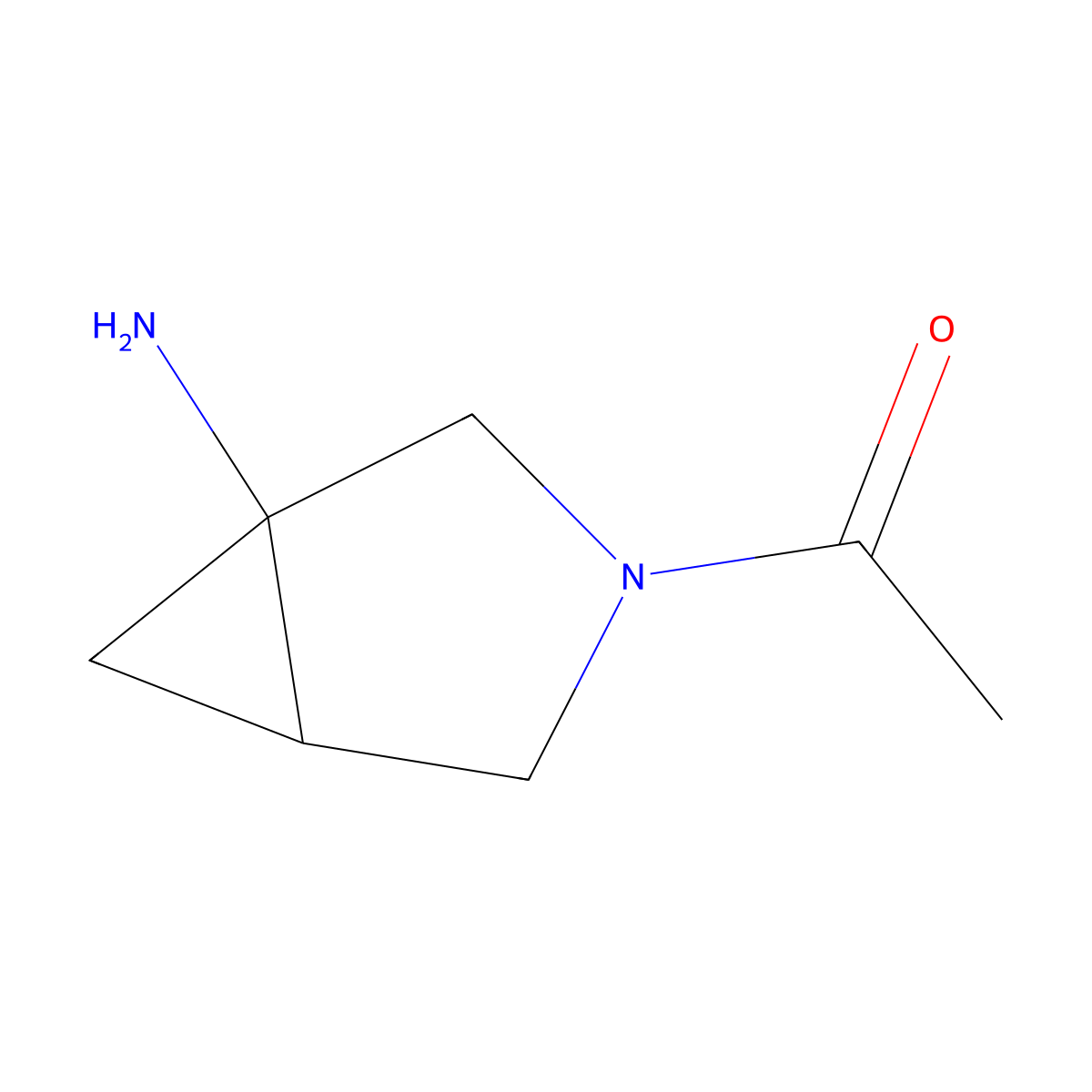 1-(1-Amino-3-azabicyclo[3.1.0]hexan-3-yl)ethanone molecular structure, CAS 1422063-73-7