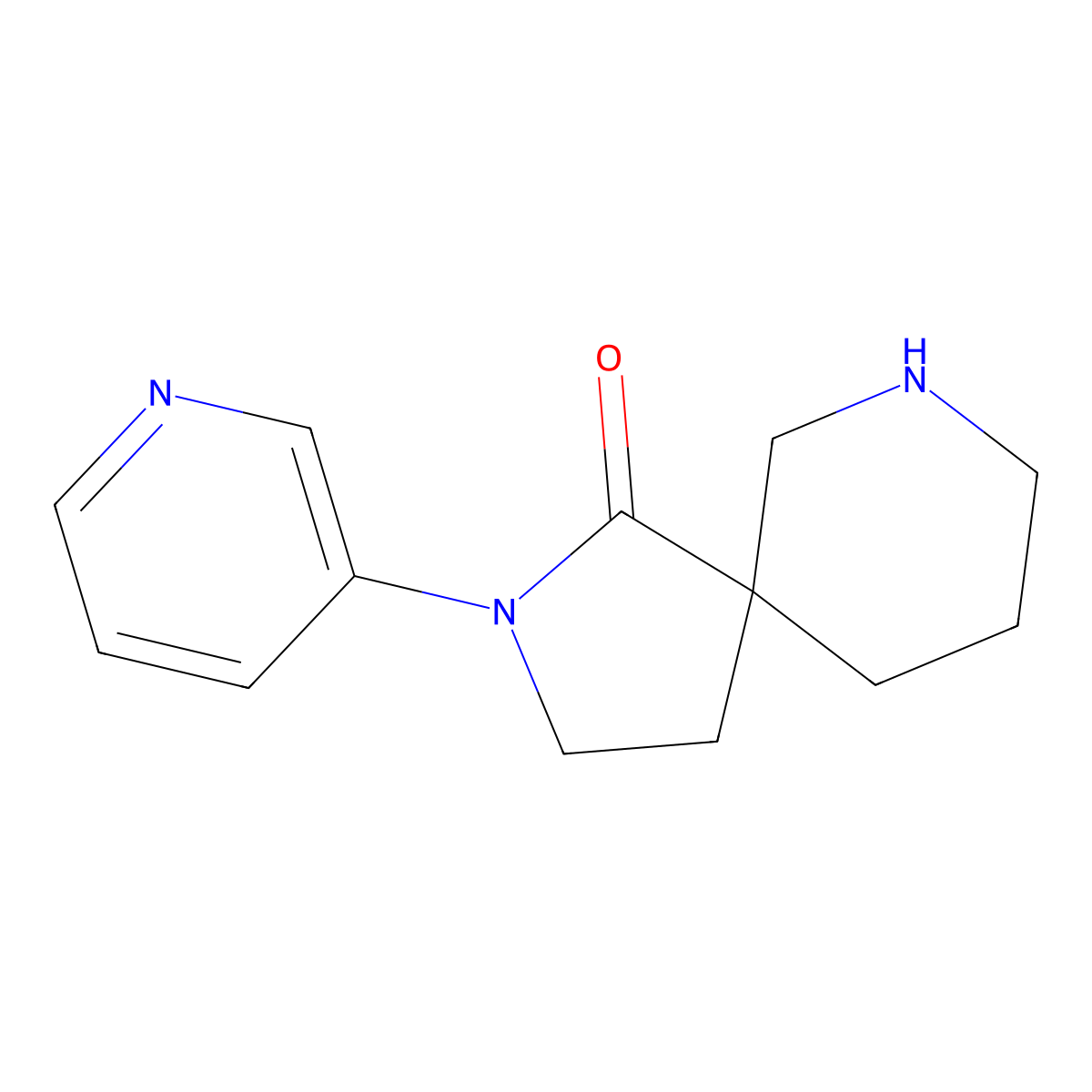 2-(Pyridin-3-yl)-2,7-diazaspiro[4.5]decan-1-one molecular structure, CAS 1422063-79-3
