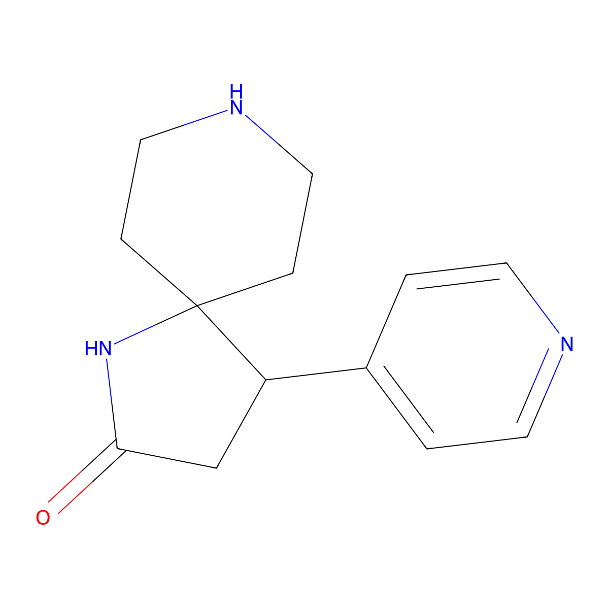 4-(Pyridin-4-yl)-1,8-diazaspiro[4.5]decan-2-one molecular structure, CAS 1422063-80-6