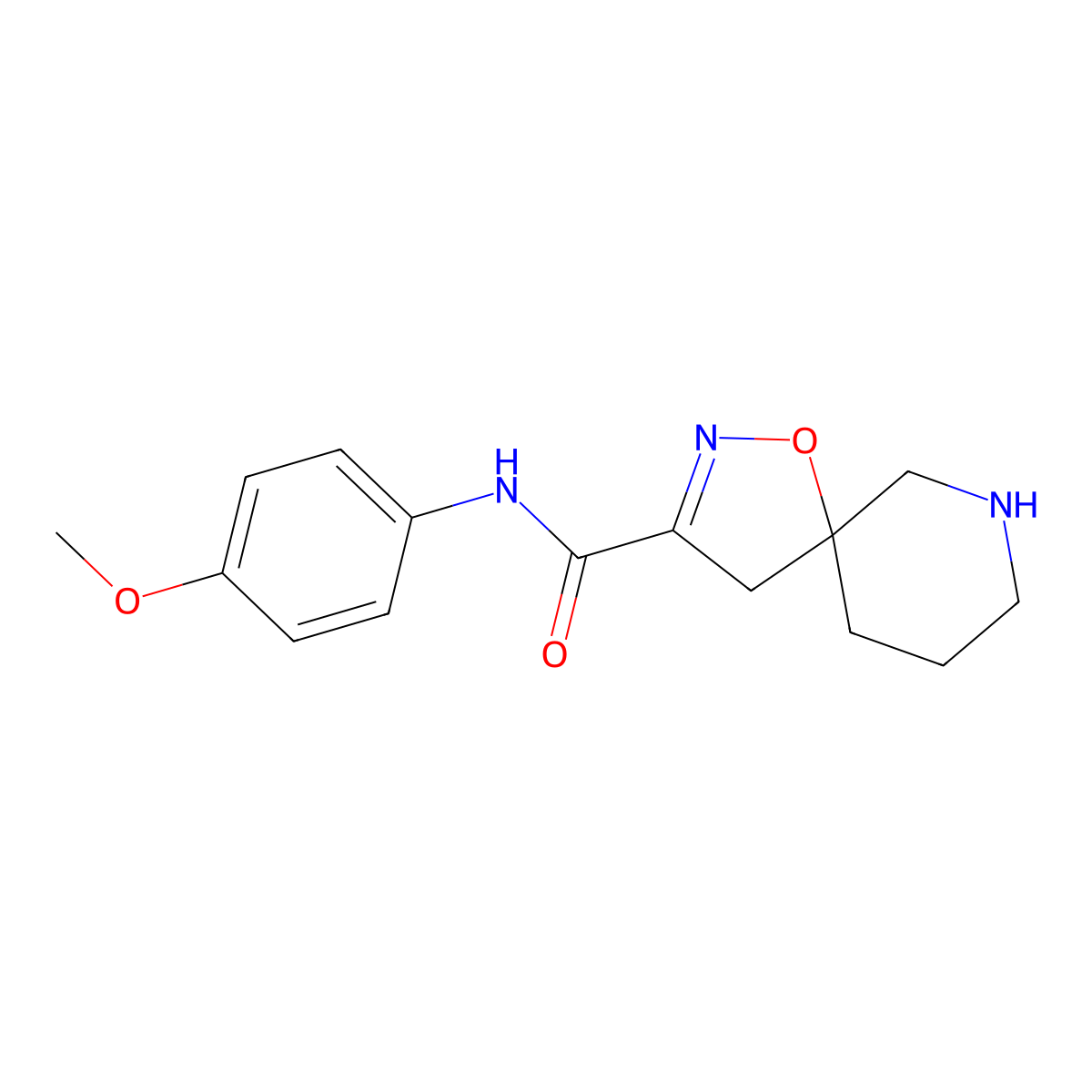 N-(4-Methoxyphenyl)-1-Oxa-2,7-Diazaspiro[4.5]Dec-2-Ene-3-Carboxamide molecular structure, CAS 1422063-85-1