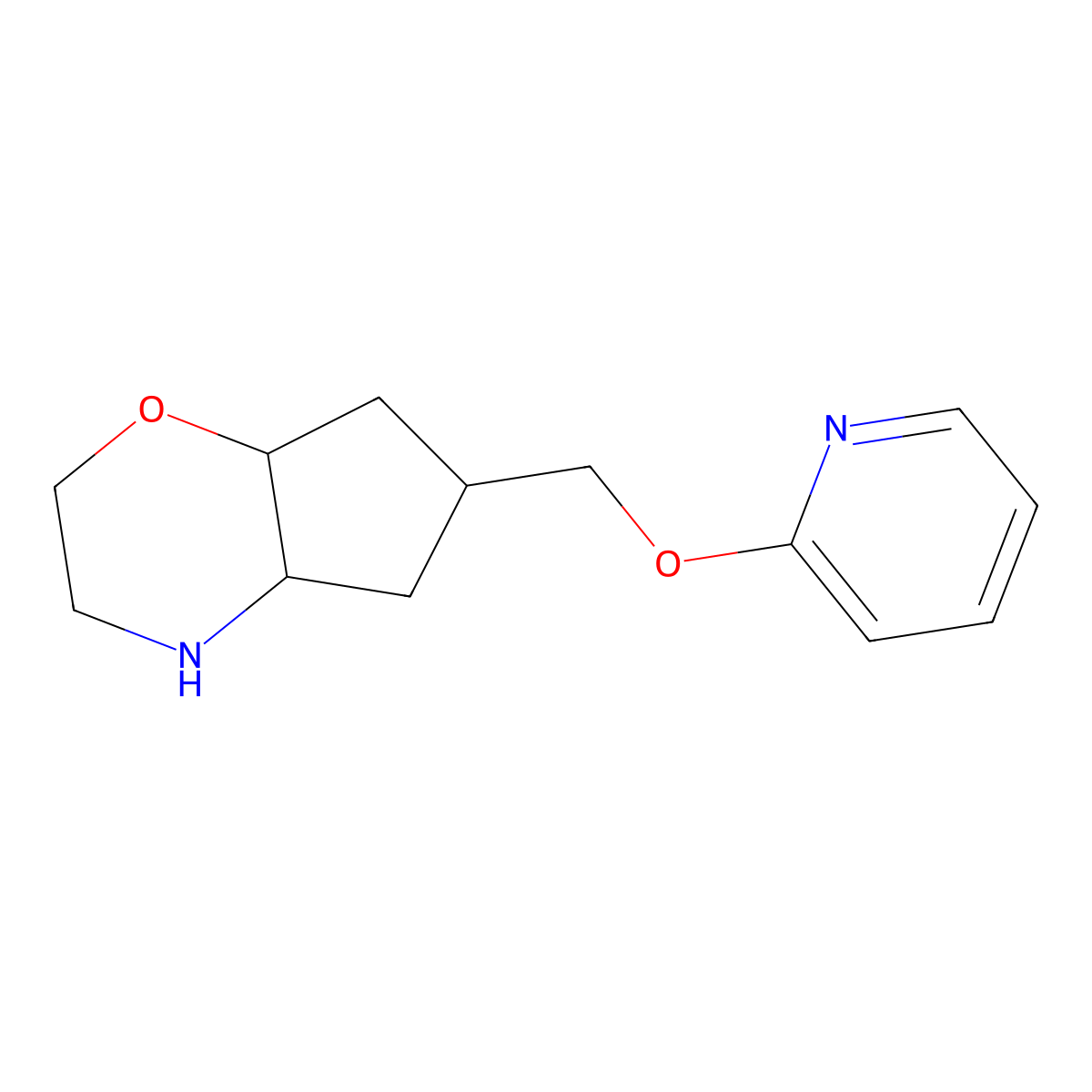 6-((Pyridin-2-yloxy)methyl)octahydrocyclopenta[b][1,4]oxazine molecular structure, CAS 1422064-91-2