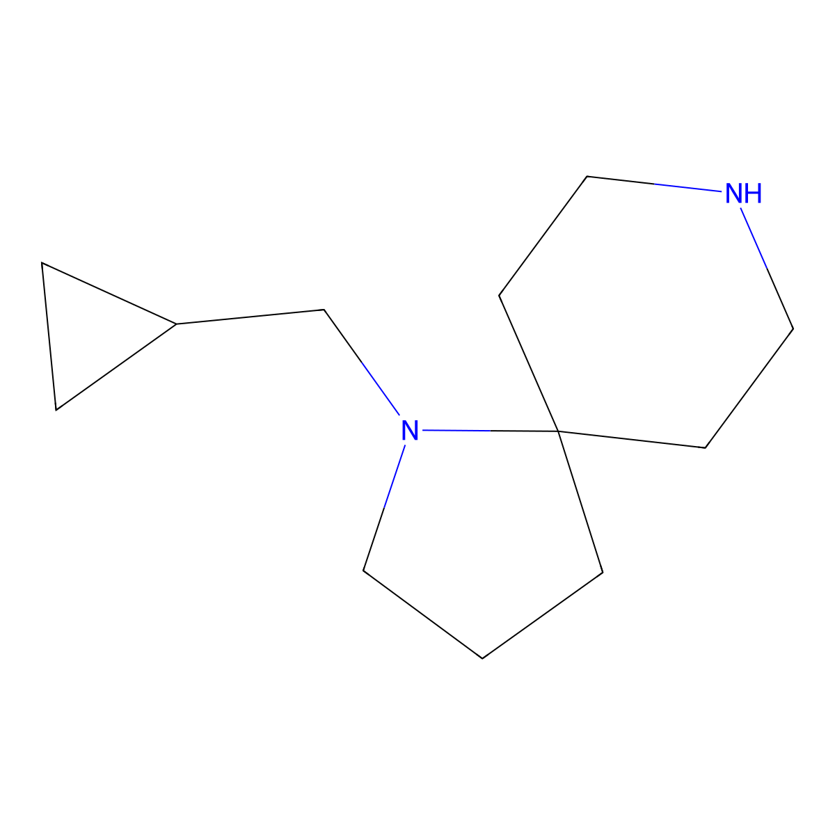 1-(Cyclopropylmethyl)-1,8-diazaspiro[4.5]decane molecular structure, CAS 1422064-93-4