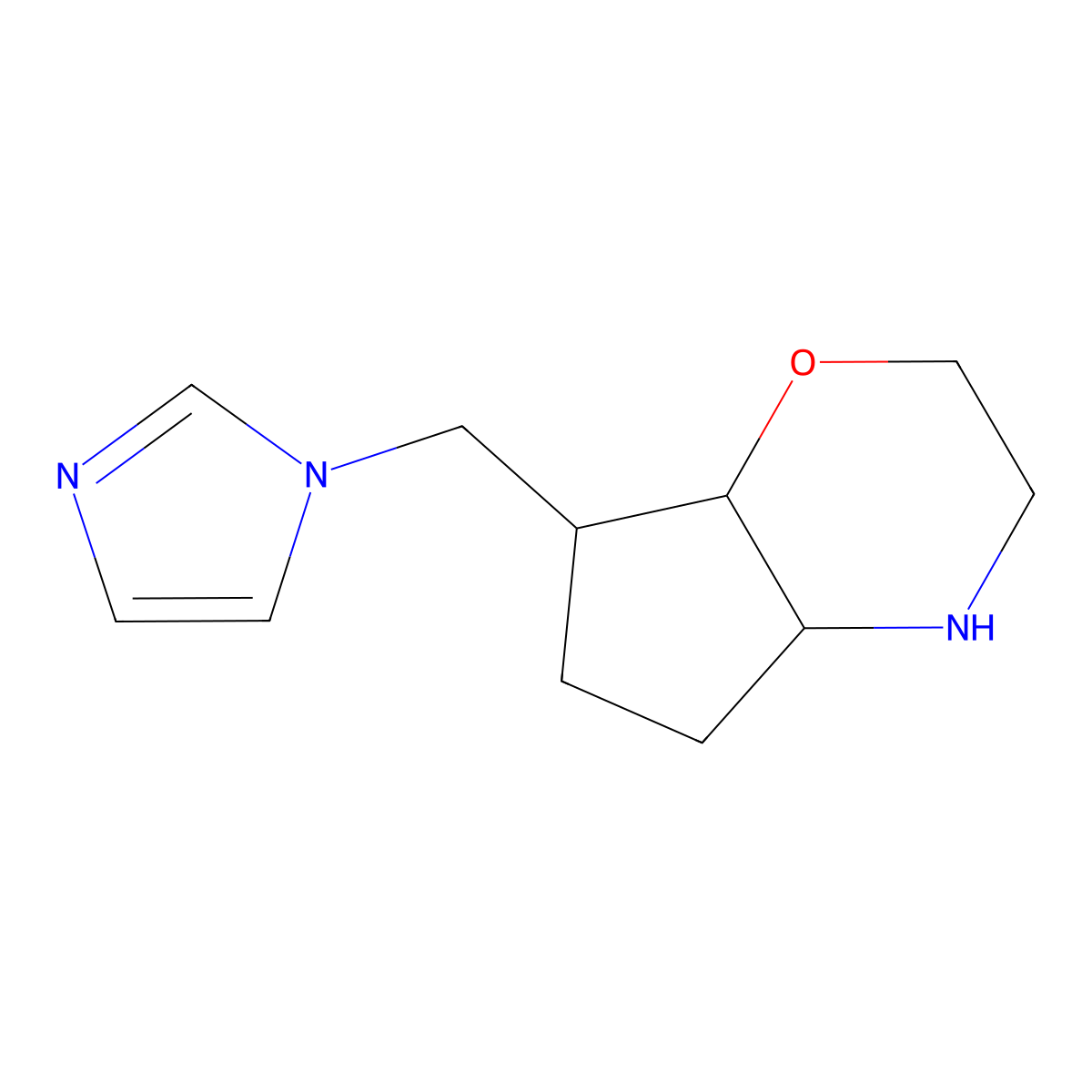 7-((1H-Imidazol-1-yl)methyl)octahydrocyclopenta[b][1,4]oxazine molecular structure, CAS 1422064-95-6