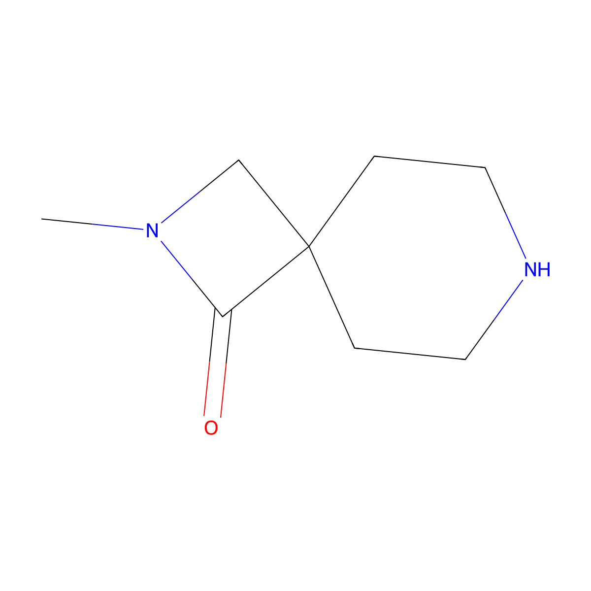 2-Methyl-2,7-diazaspiro[3.5]nonan-1-one molecular structure, CAS 1422064-96-7