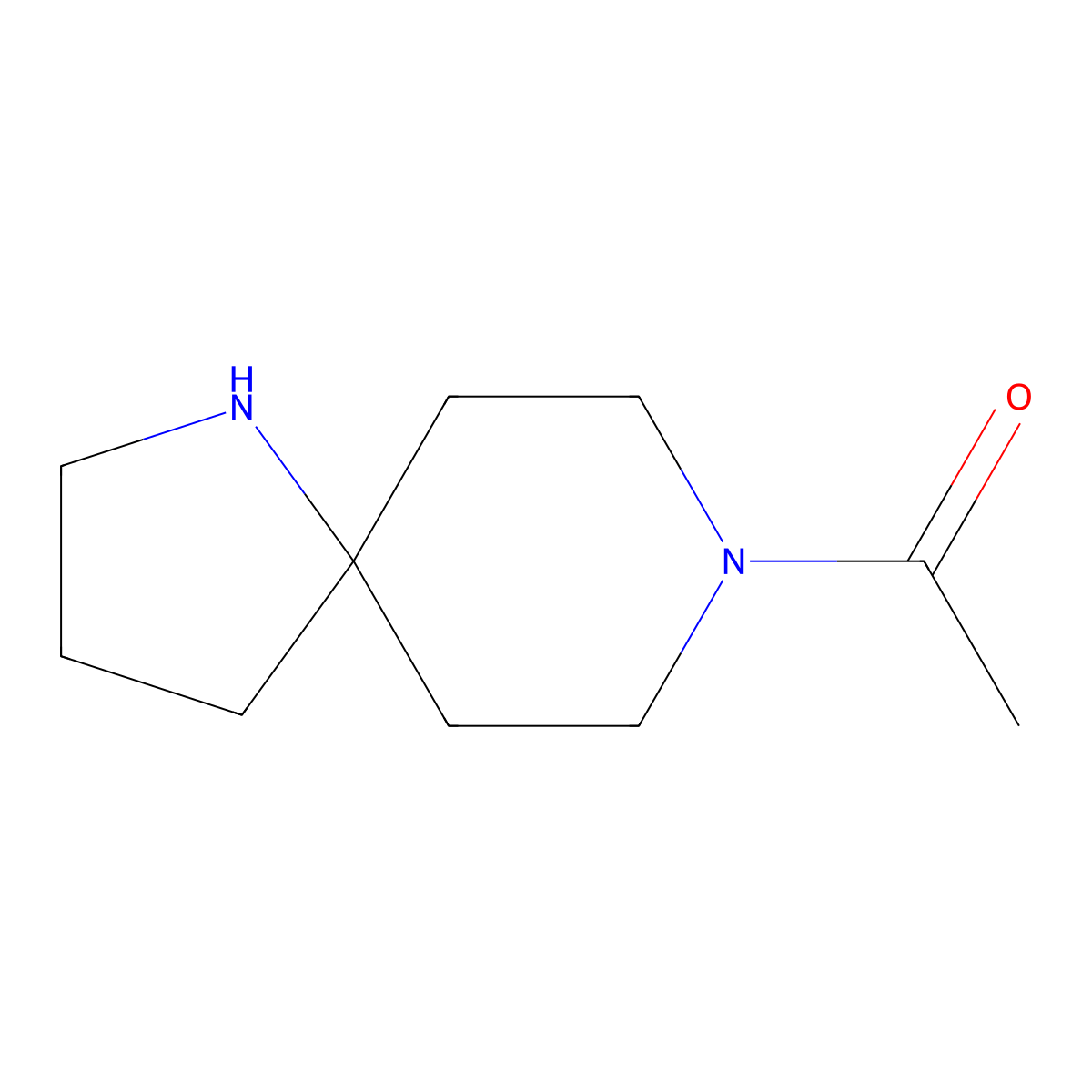 1-(1,8-Diazaspiro[4.5]decan-8-yl)ethanone molecular structure, CAS 1422065-07-3