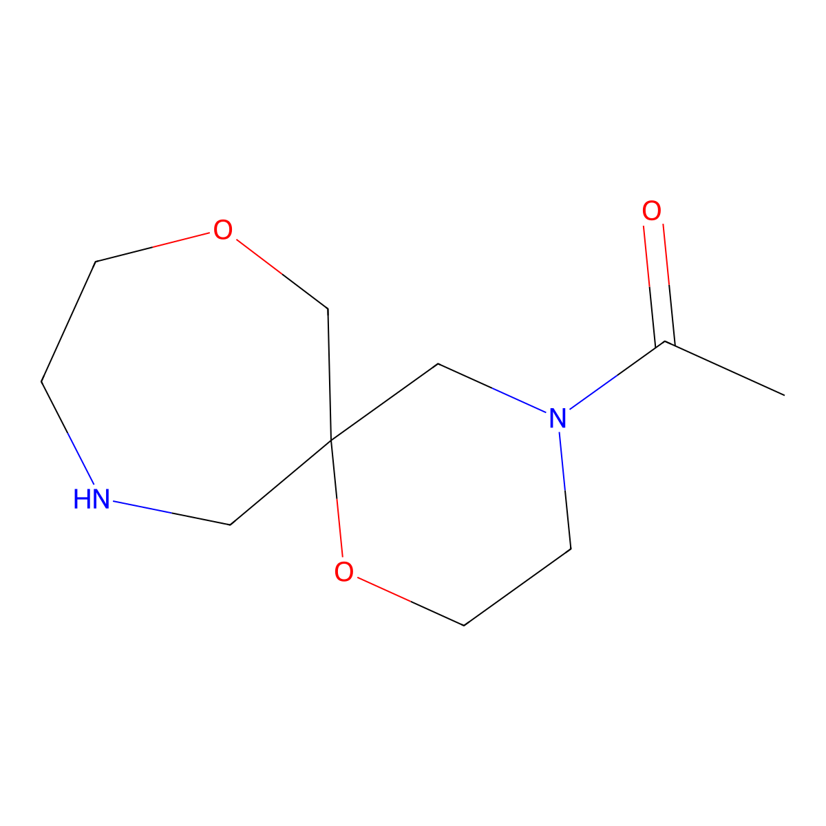 1-(1,8-Dioxa-4,11-Diazaspiro[5.6]Dodecan-4-Yl)Ethanone molecular structure, CAS 1422065-15-3