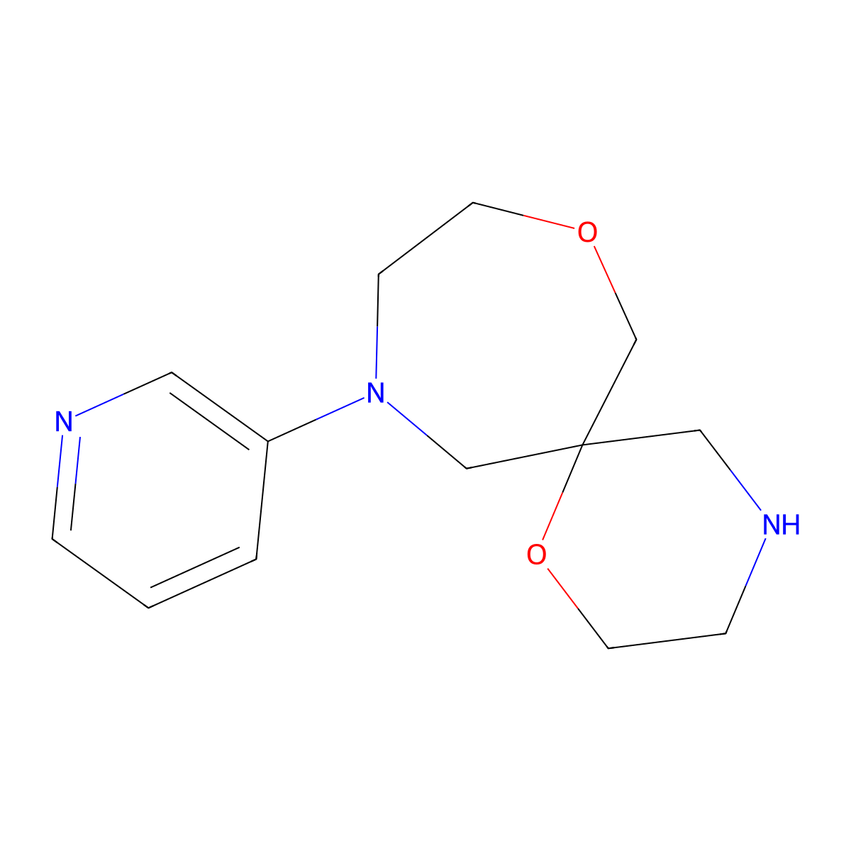 11-(Pyridin-3-yl)-1,8-dioxa-4,11-diazaspiro[5.6]dodecane molecular structure, CAS 1422065-20-0