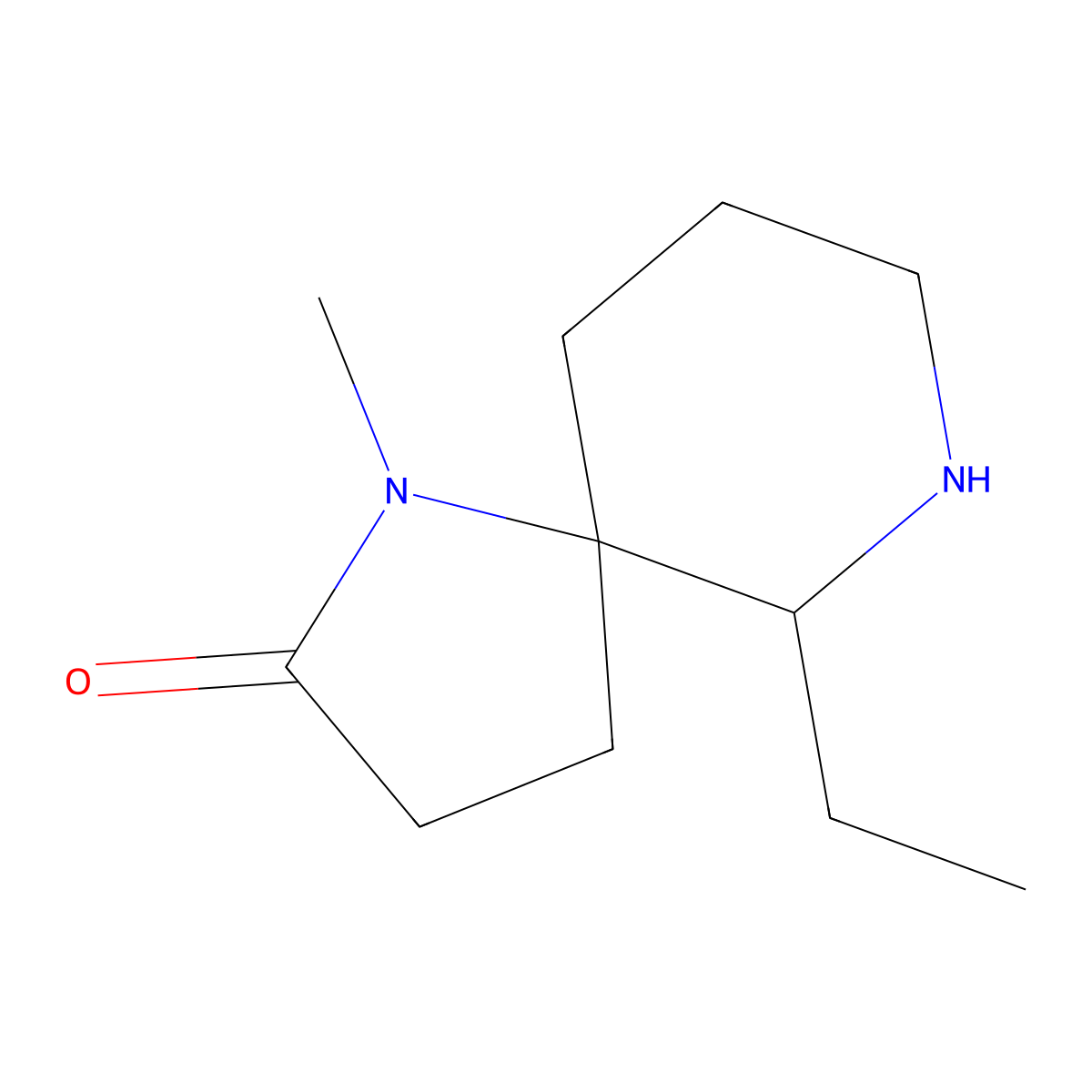(5S,6S)-6-Ethyl-1-methyl-1,7-diazaspiro[4.5]decan-2-one molecular structure, CAS 1422065-22-2