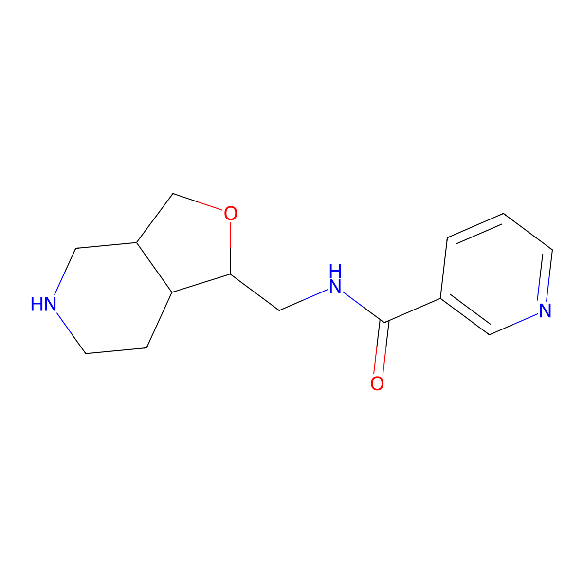 N-(((1S,3As,7As)-Octahydrofuro[3,4-C]Pyridin-1-Yl)Methyl)Nicotinamide molecular structure, CAS 1422065-29-9