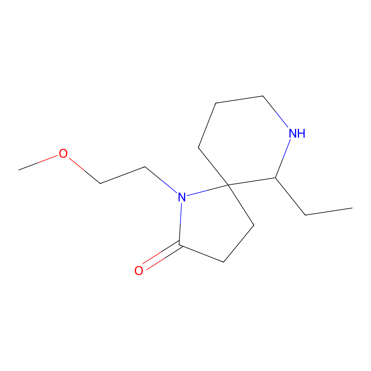 (5S,6S)-6-ethyl-1-(2-methoxyethyl)-1,7-diazaspiro[4.5]decan-2-one molecular structure, CAS 1422065-53-9