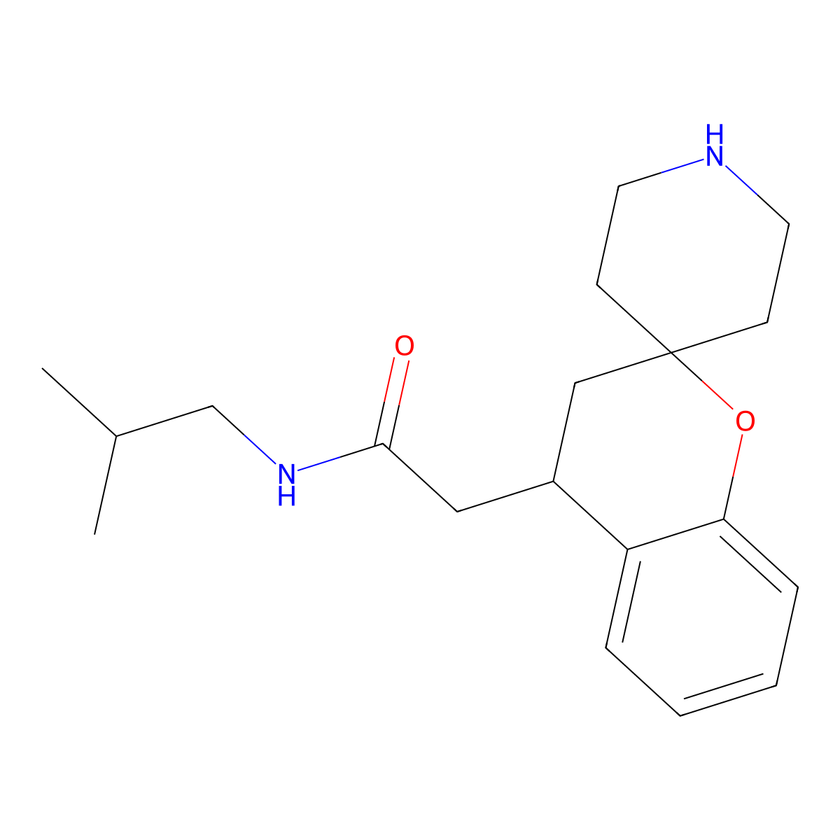 N-Isobutyl-2-(Spiro[Chroman-2,4'-Piperidine]-4-Yl)Acetamide molecular structure, CAS 1422065-79-9