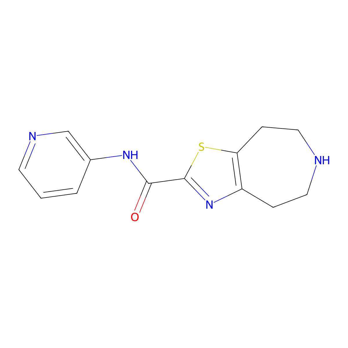 N-(Pyridin-3-Yl)-5,6,7,8-Tetrahydro-4H-Thiazolo[4,5-D]Azepine-2-Carboxamide molecular structure, CAS 1422065-89-1