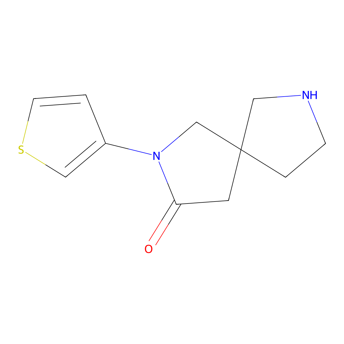2-(Thiophen-3-Yl)-2,7-Diazaspiro[4.4]Nonan-3-One molecular structure, CAS 1422065-92-6