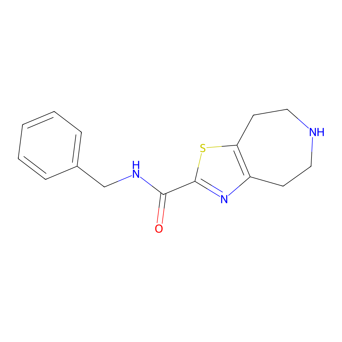 N-benzyl-5,6,7,8-tetrahydro-4H-[1,3]thiazolo[4,5-d]azepine-2-carboxamide molecular structure, CAS 1422065-93-7