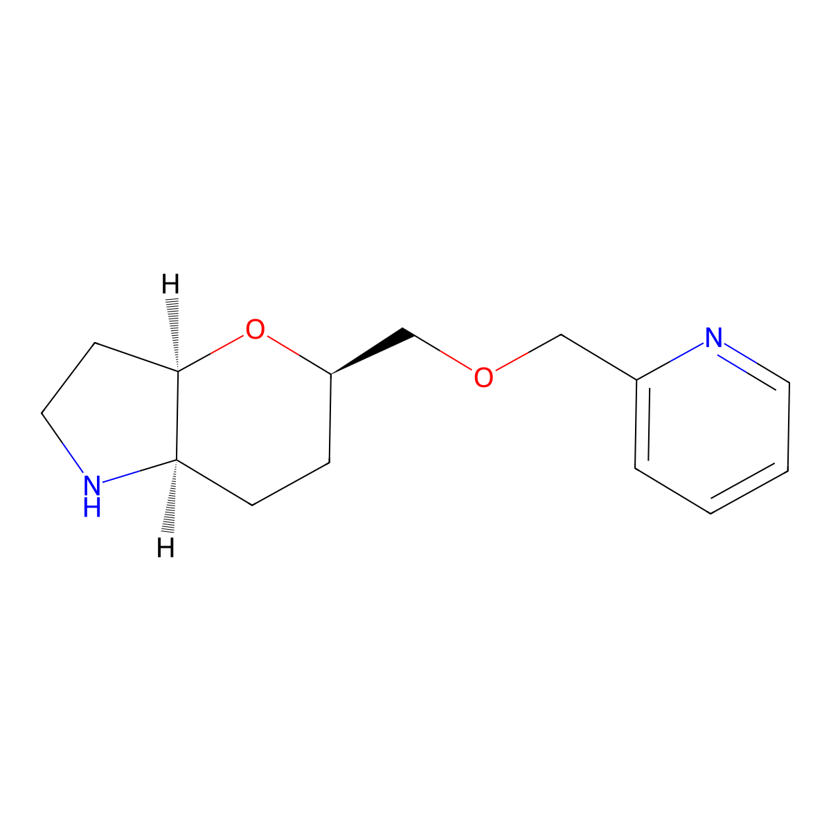 (3aR,5R,7aR)-5-((pyridin-2-ylmethoxy)methyl)octahydropyrano[3,2-b]pyrrole molecular structure, CAS 1422066-05-4