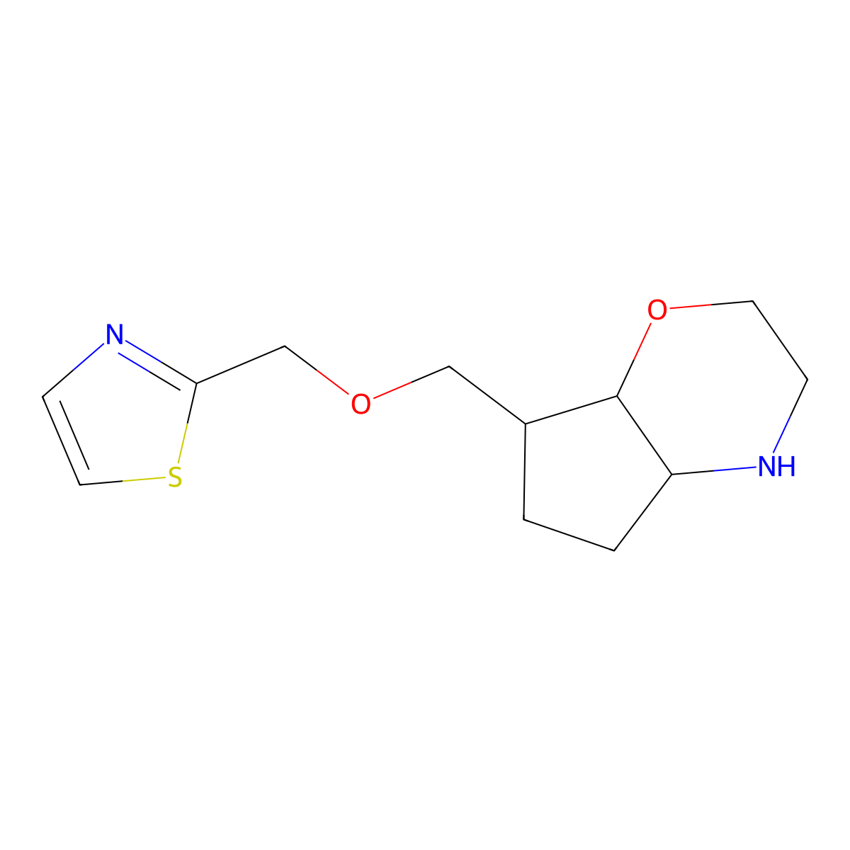 7-((Thiazol-2-Ylmethoxy)Methyl)Octahydrocyclopenta[B][1,4]Oxazine molecular structure, CAS 1422066-14-5