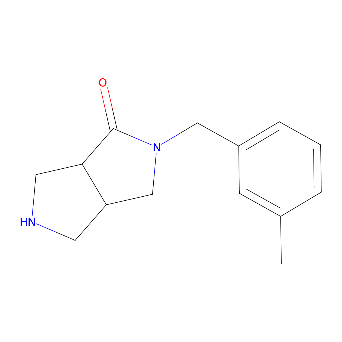 (3As,6Ar)-2-(3-Methylbenzyl)Hexahydropyrrolo[3,4-C]Pyrrol-1(2H)-One molecular structure, CAS 1422066-23-6