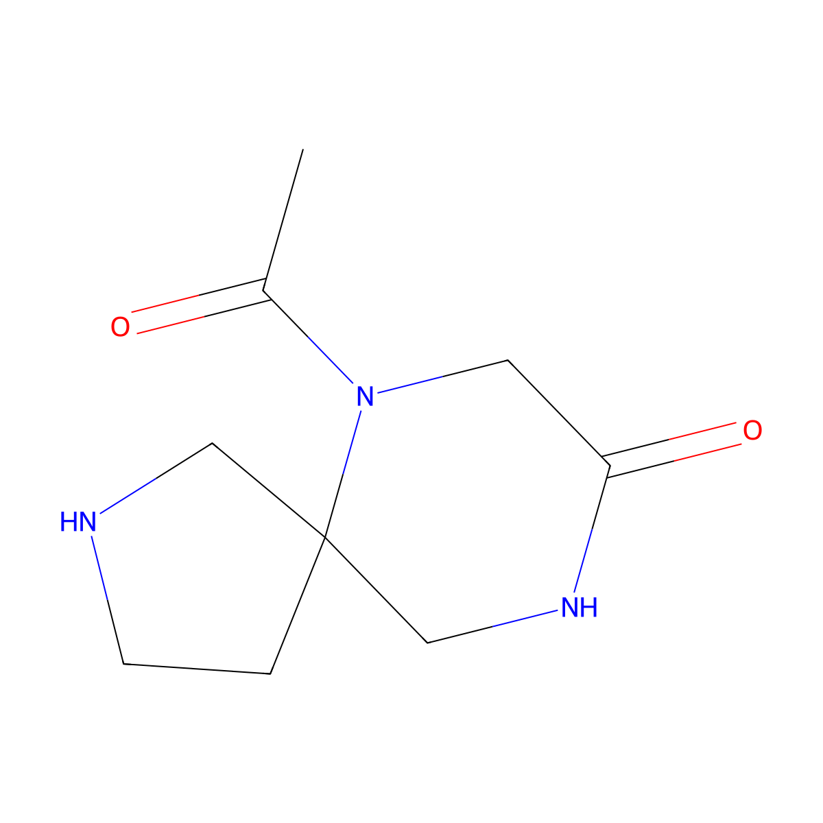 6-Acetyl-2,6,9-triazaspiro[4.5]decan-8-one molecular structure, CAS 1422066-30-5