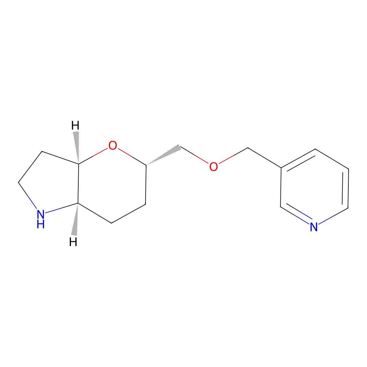 Rel-(3Ar,5S,7Ar)-5-((Pyridin-3-Ylmethoxy)Methyl)Octahydropyrano[3,2-B]Pyrrole molecular structure, CAS 1422066-31-6